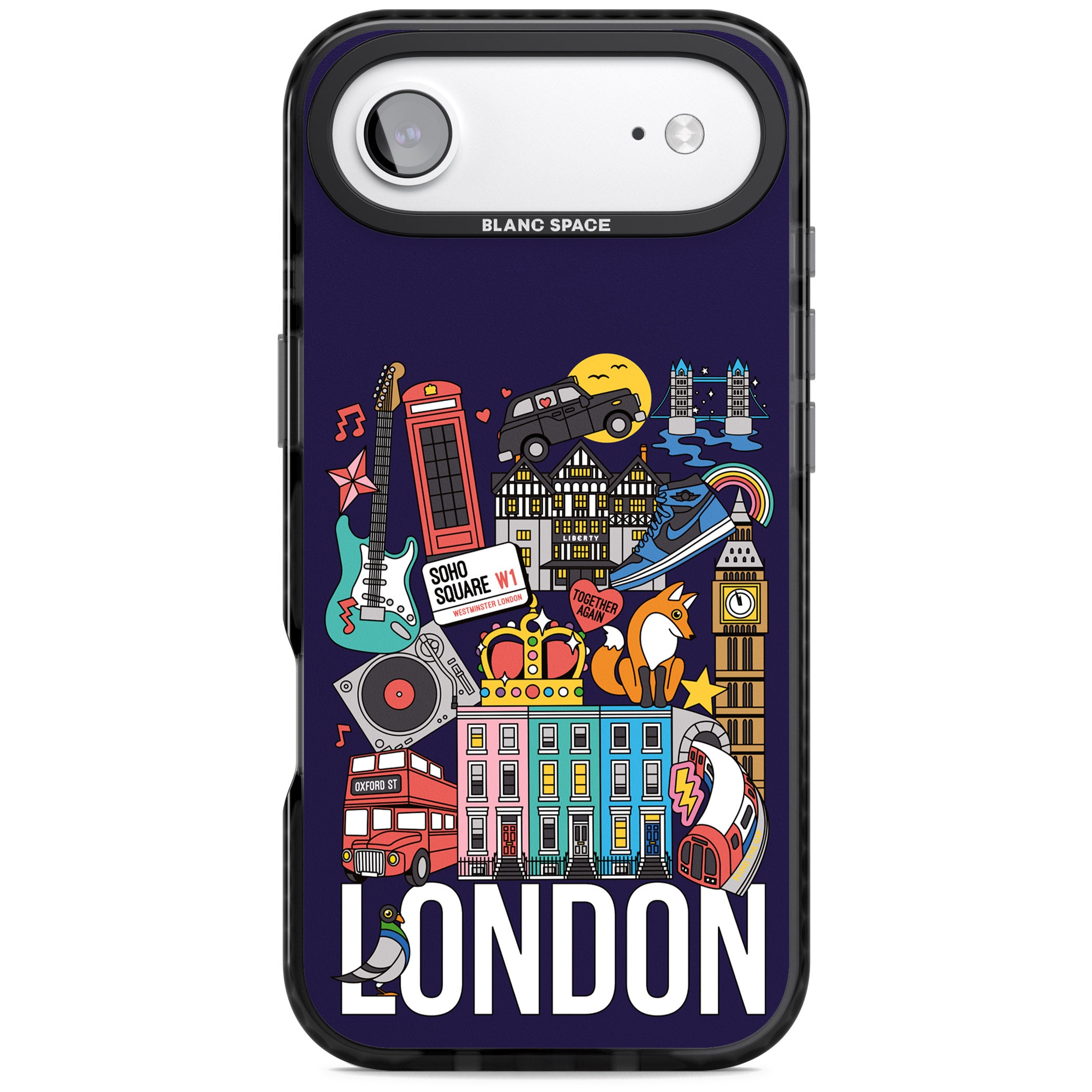 London Calling iPhone 17 Air Impact Black Phone Case