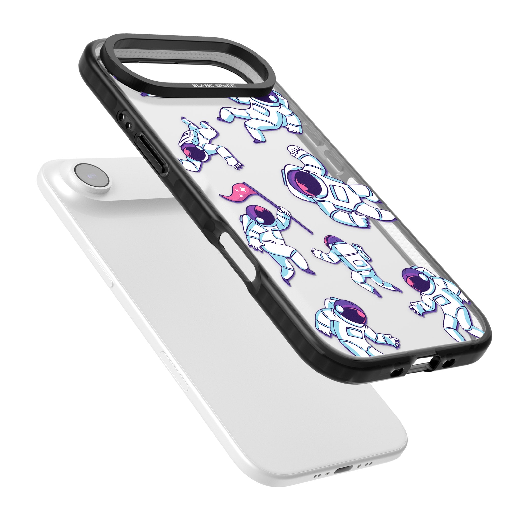 Astronaut Pattern iPhone 17 Air Impact Black Phone Case Colours