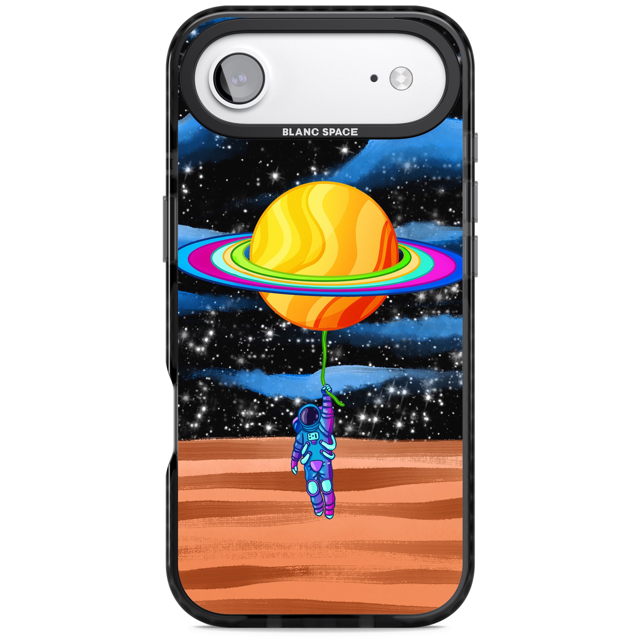 World On Helium iPhone 17 Air Impact Black Phone Case