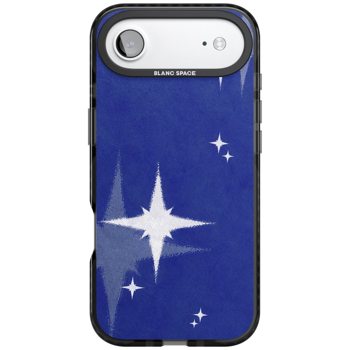 Blue Sparkle iPhone Air Impact Black Phone Case front