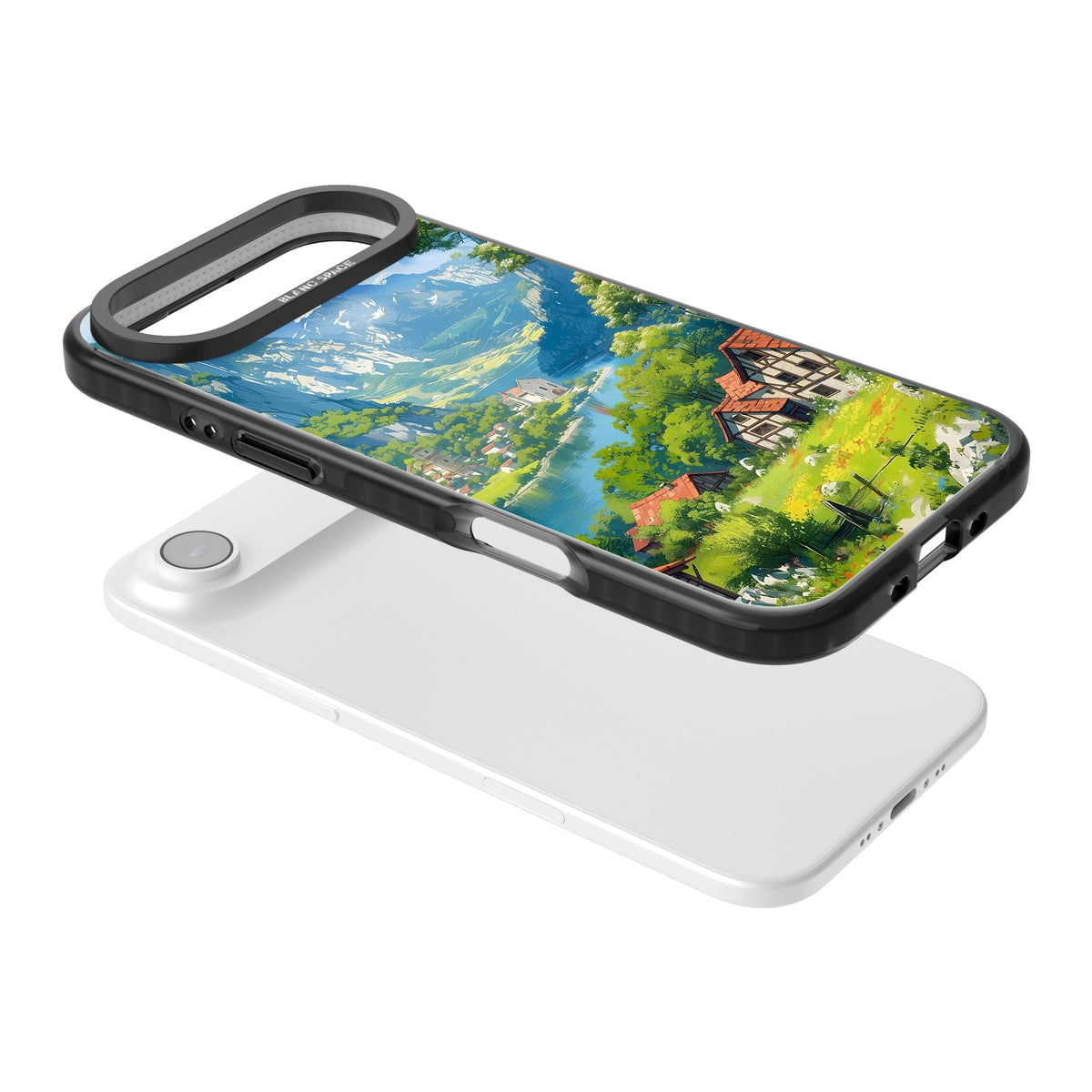 Village In The Valley iPhone Air Impact Black Phone Case angled
