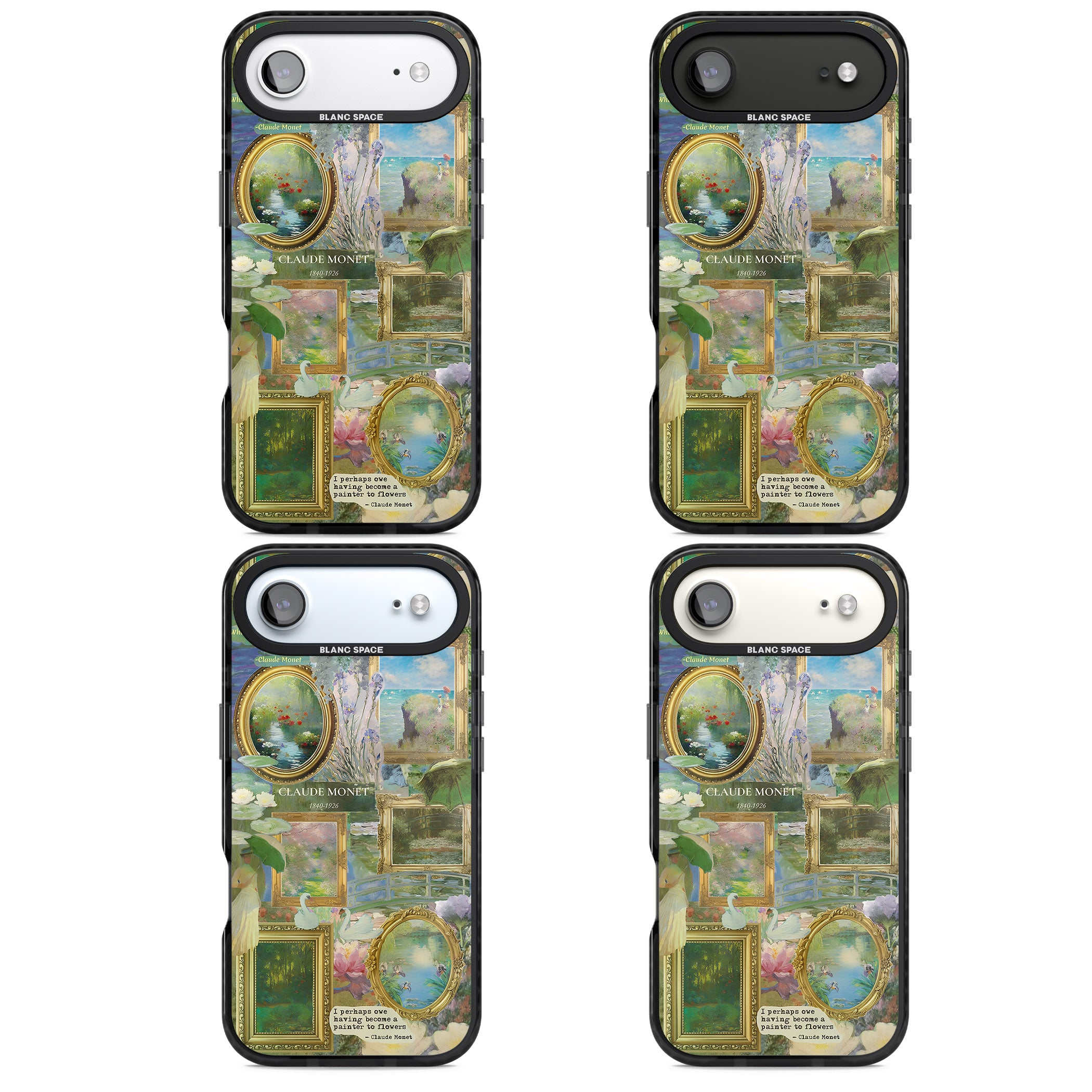 Vintage Floral Frames iPhone 17 Air Impact Black Phone Case APT Impact Protection