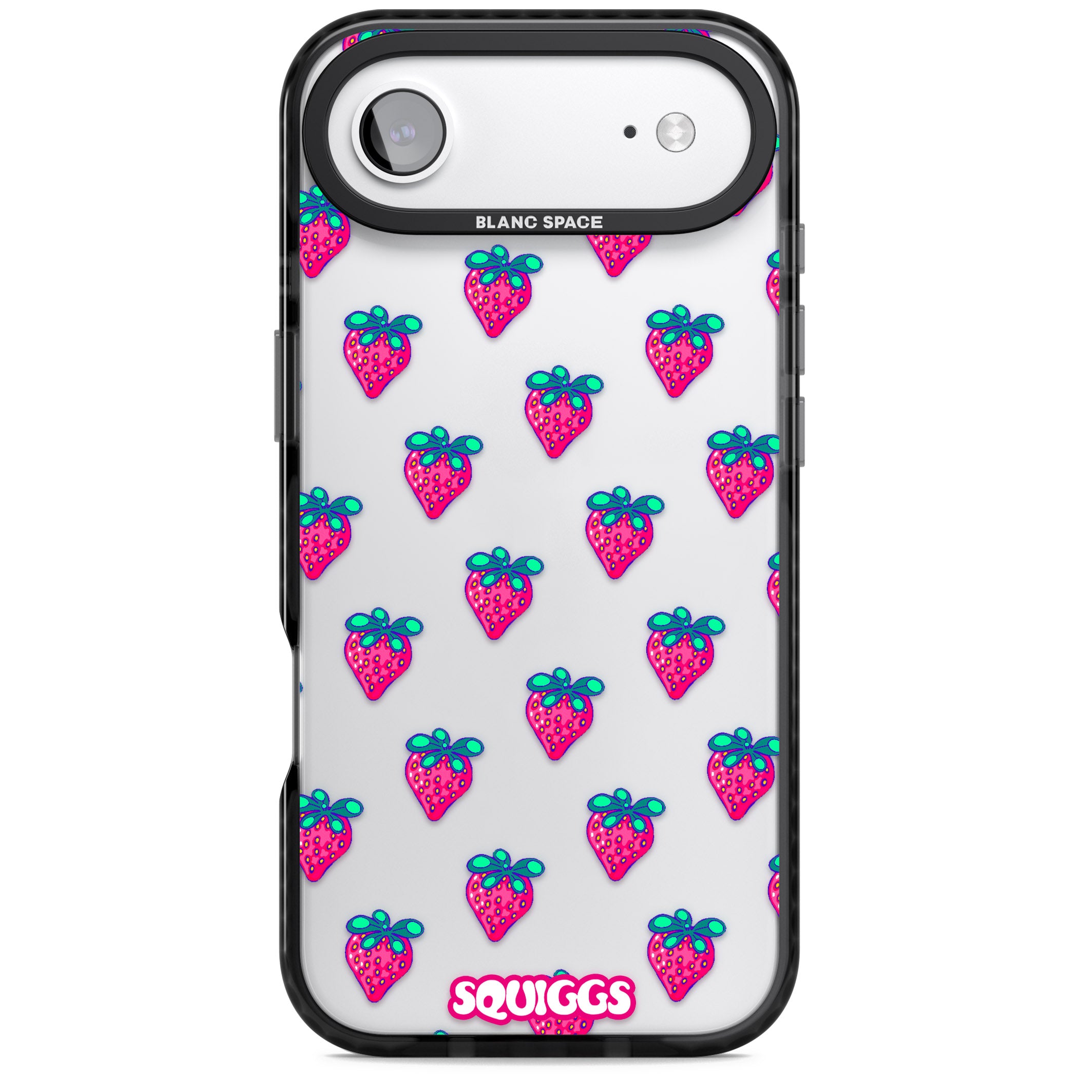 Strawberry Patch iPhone 17 Air Impact Black Phone Case