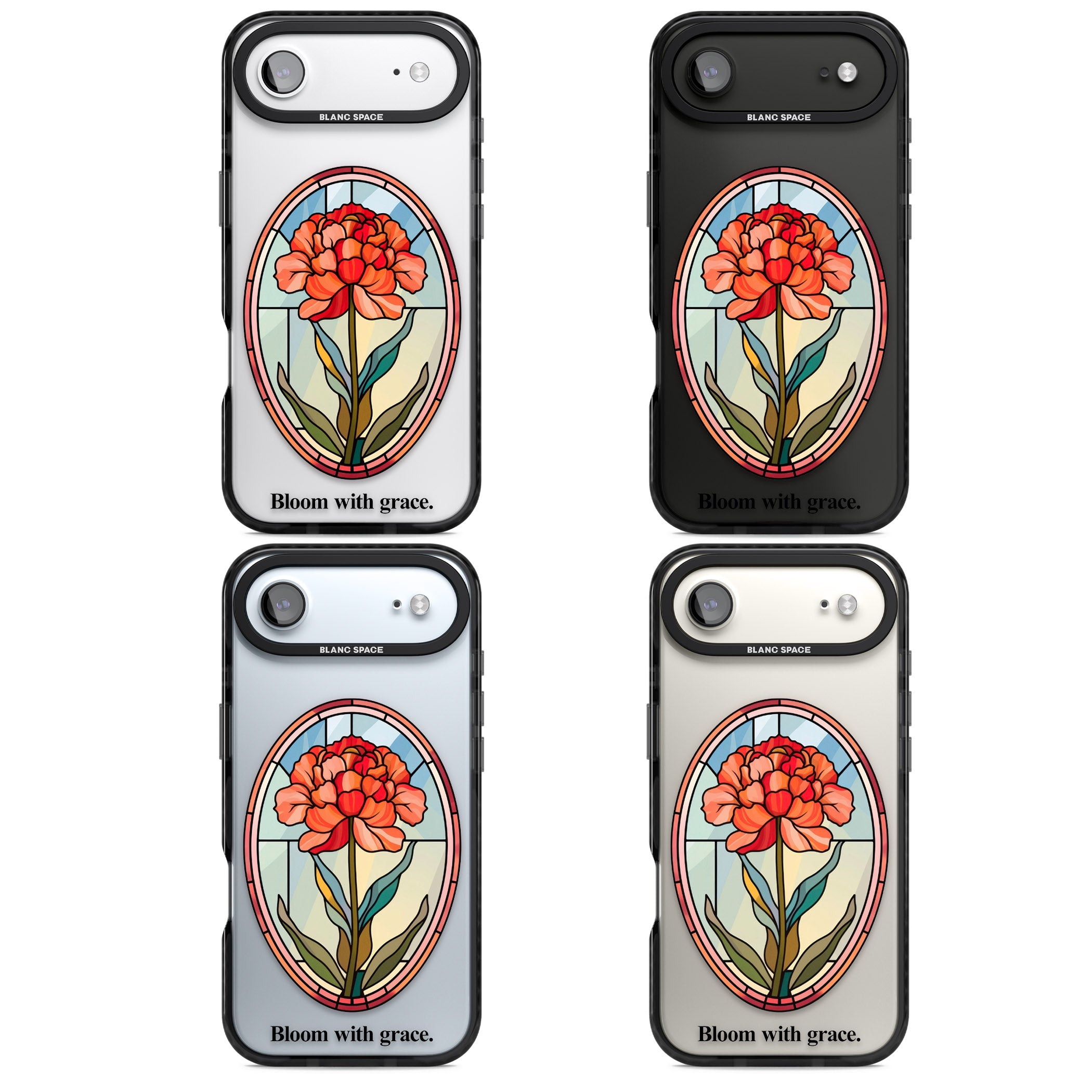 Bloom With Grace iPhone 17 Air Impact Black Phone Case APT Impact Protection