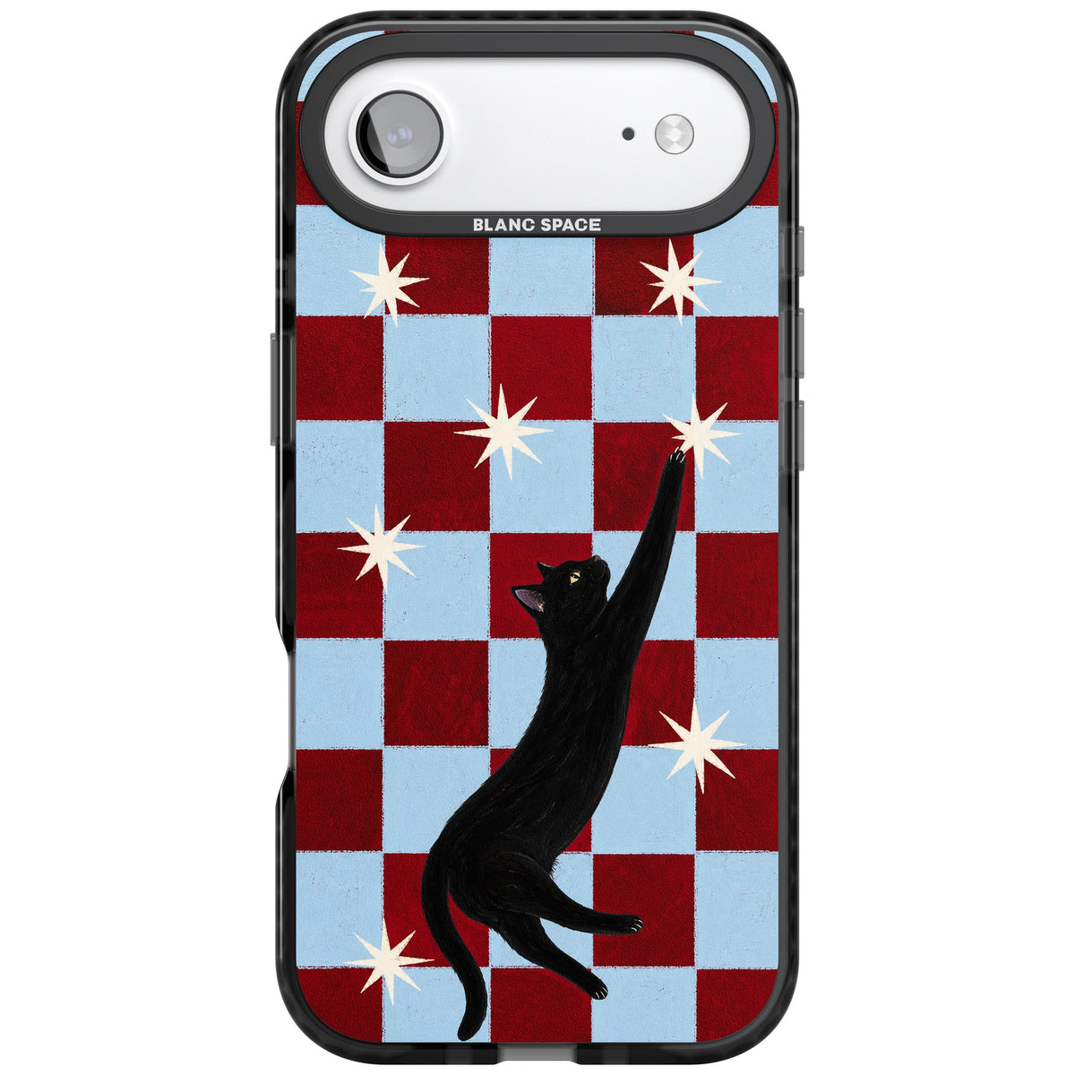 Starlit Kitty iPhone Air Impact Black Phone Case front