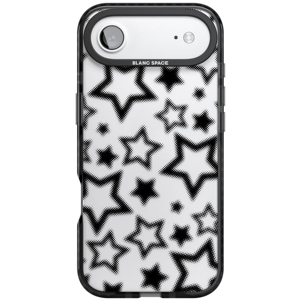 Black Halftone Stars (Clear)