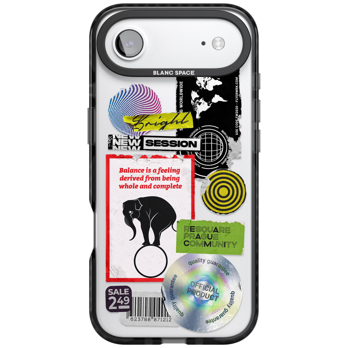 Analog Stickers iPhone Air Impact Black Phone Case front