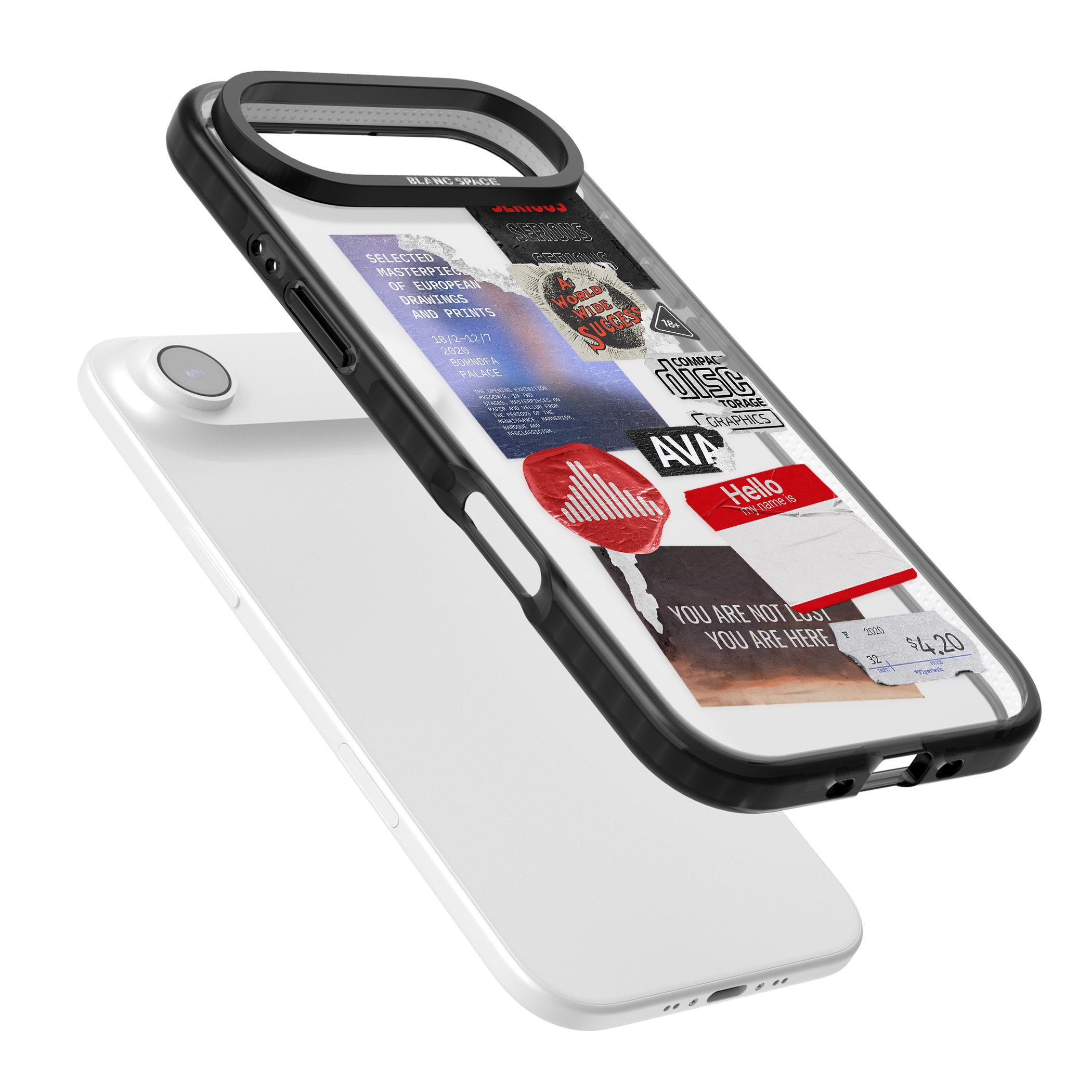 Red & Black Sticker Mix iPhone 17 Air Impact Black Phone Case Colours