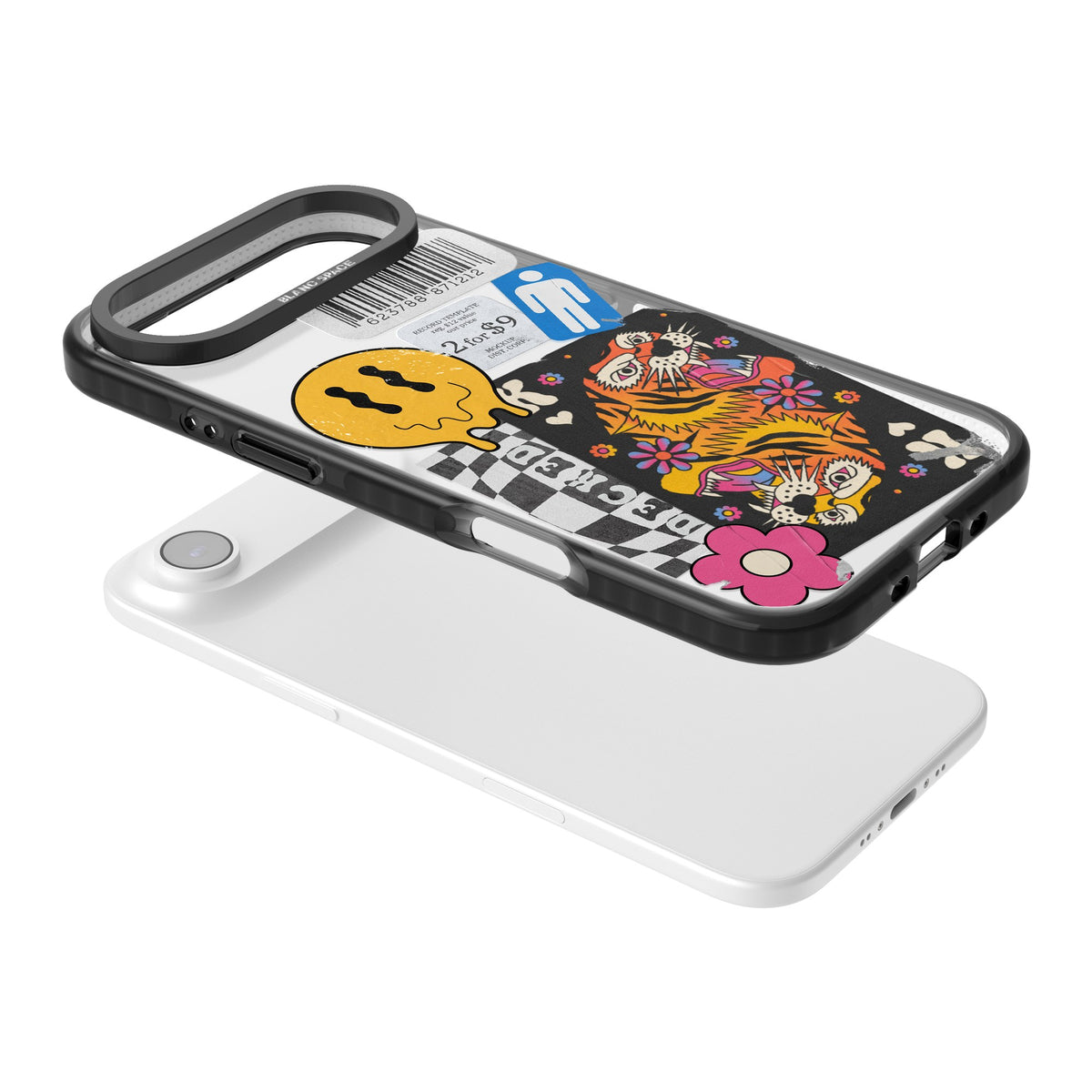 Electric Vibes iPhone Air Impact Black Phone Case angled