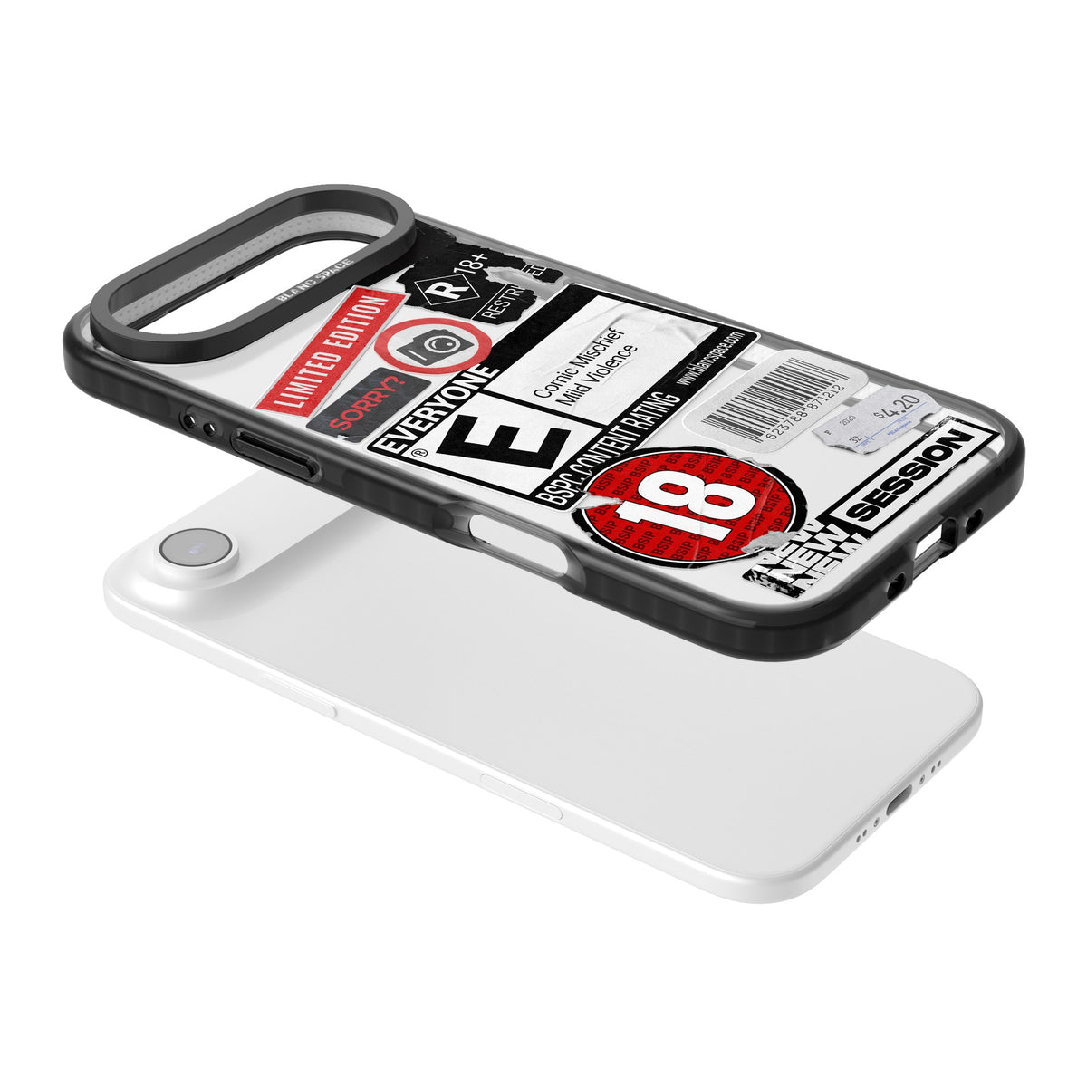 Parental Advisory iPhone Air Impact Black Phone Case angled