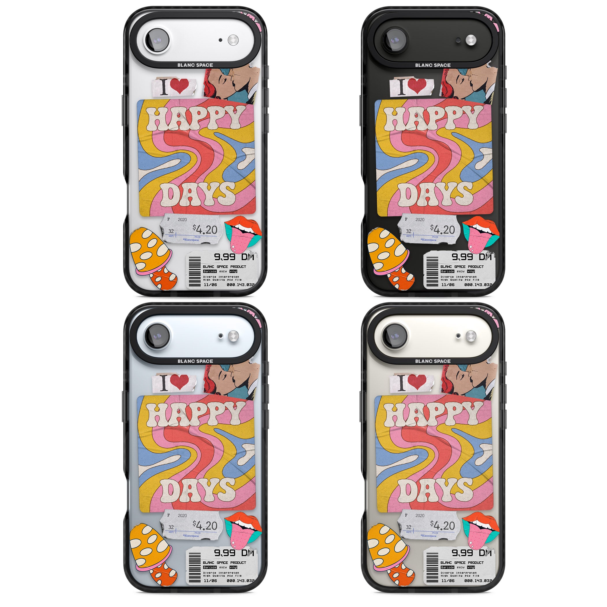 Groovy Trip iPhone 17 Air Impact Black Phone Case APT Impact Protection