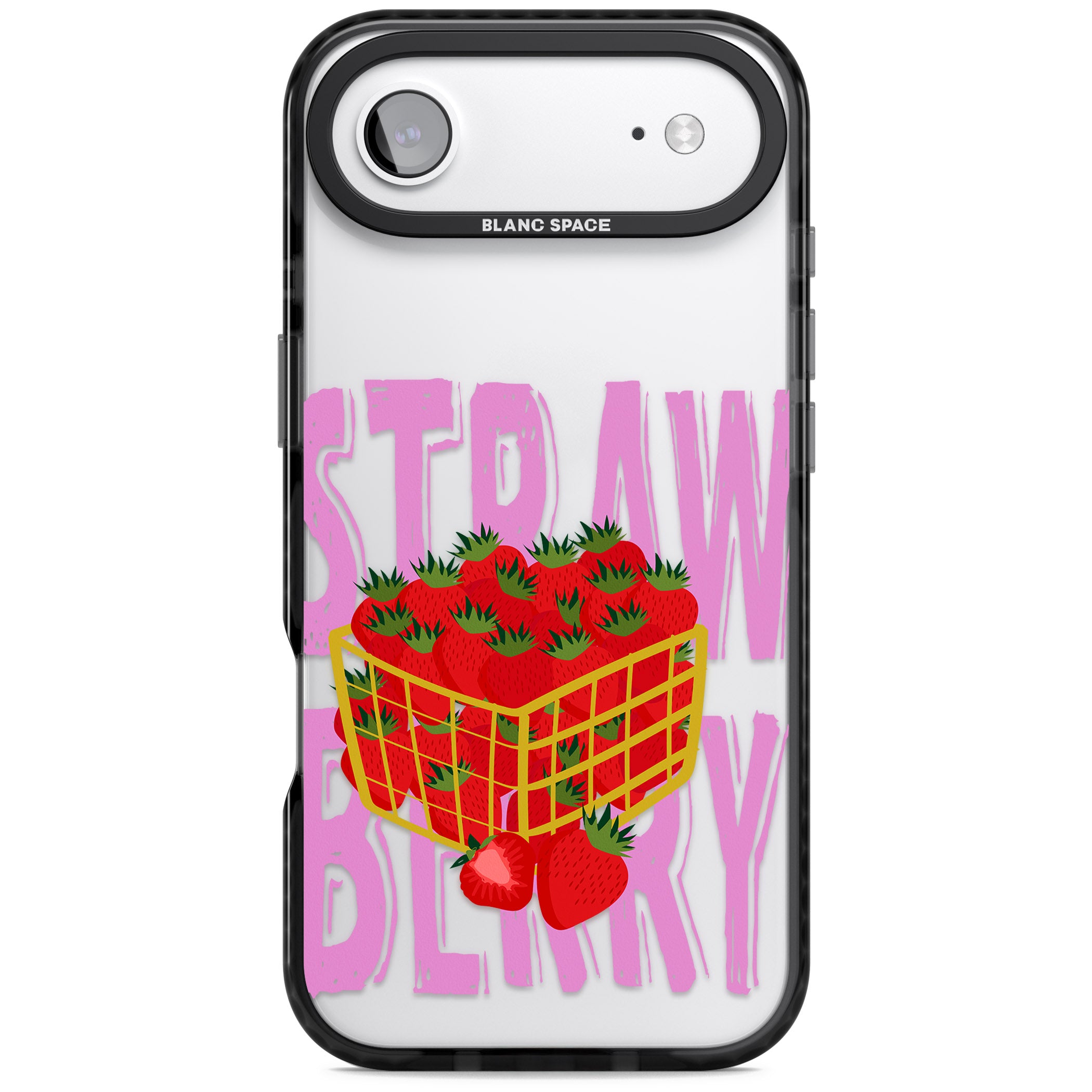 Strawberry Basket iPhone 17 Air Impact Black Phone Case