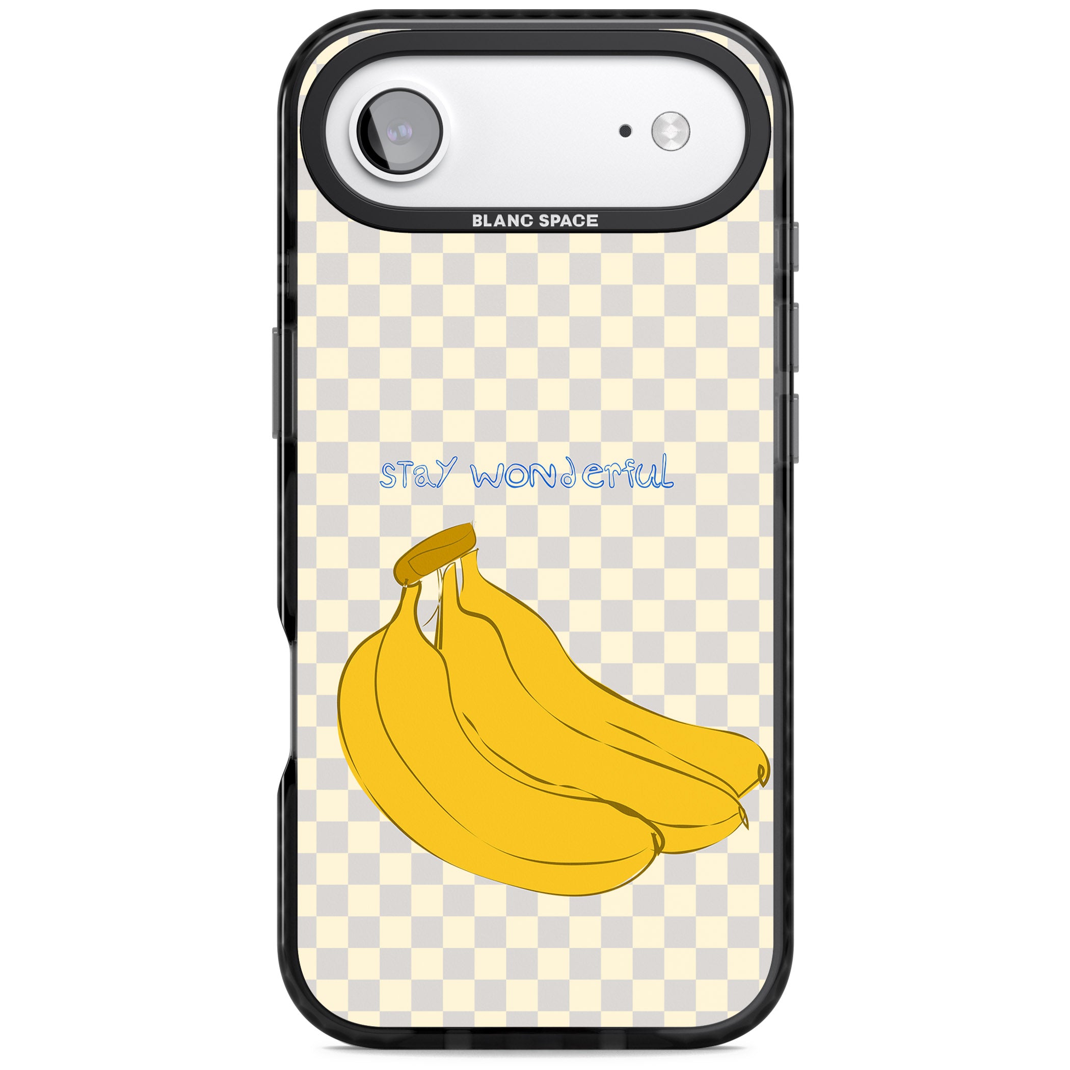 Stay Wonderful Banana iPhone 17 Air Impact Black Phone Case