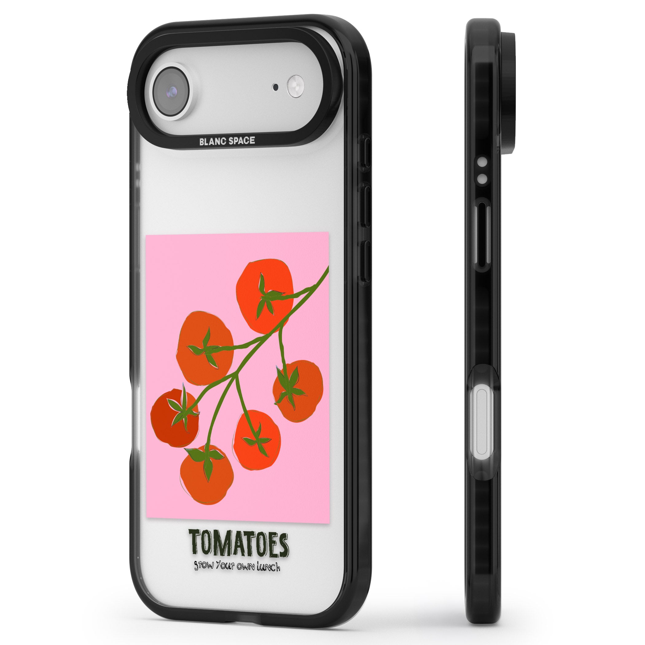 Own Tomatoes iPhone 17 Air Impact Black Phone Case Side Profile