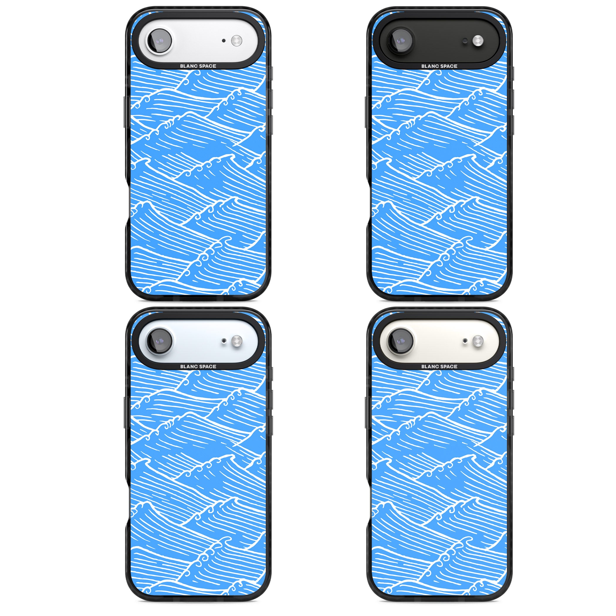 Waves Pattern iPhone 17 Air Impact Black Phone Case APT Impact Protection