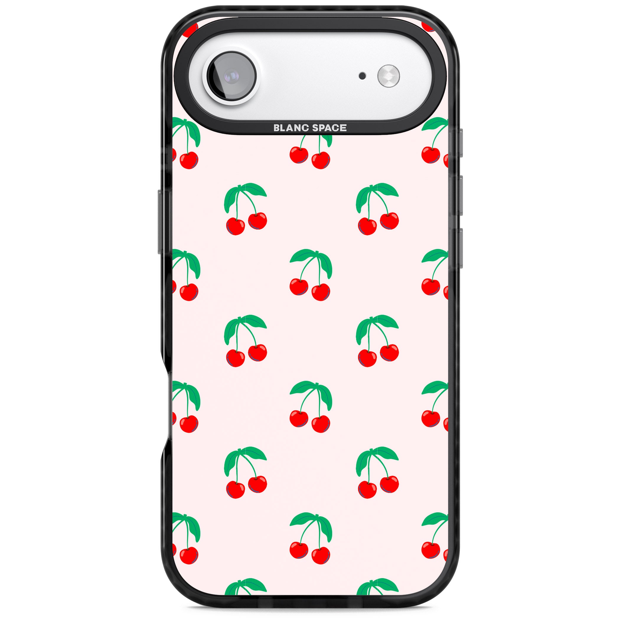 Cute Cherry Pattern iPhone 17 Air Impact Black Phone Case