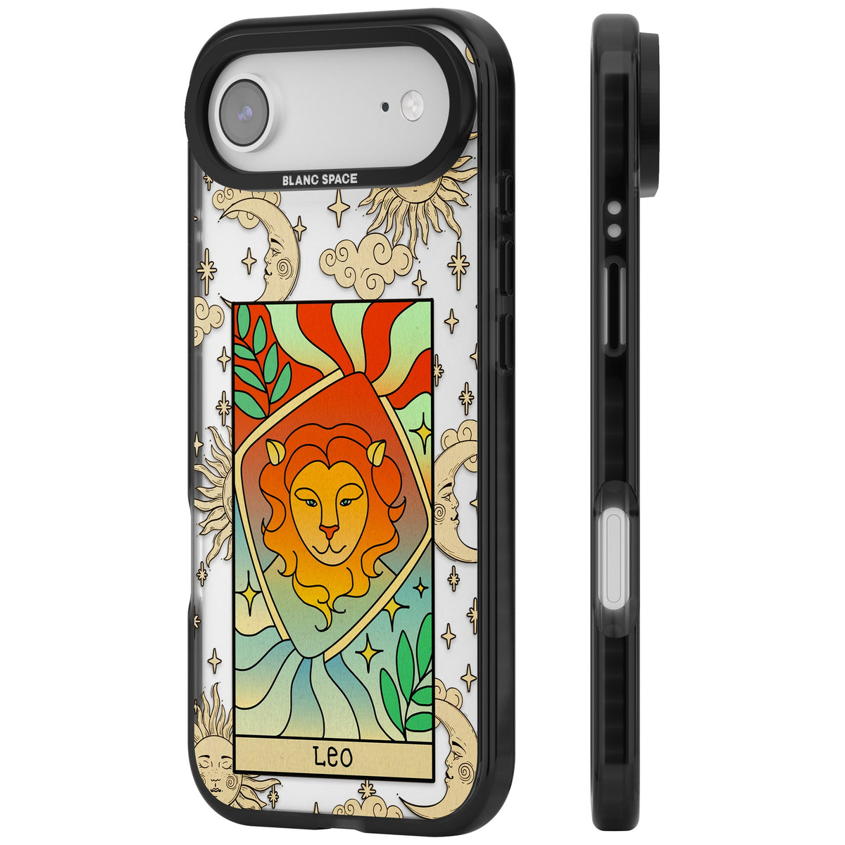 Celestial Zodiac Leo iPhone Air Impact Black Phone Case side