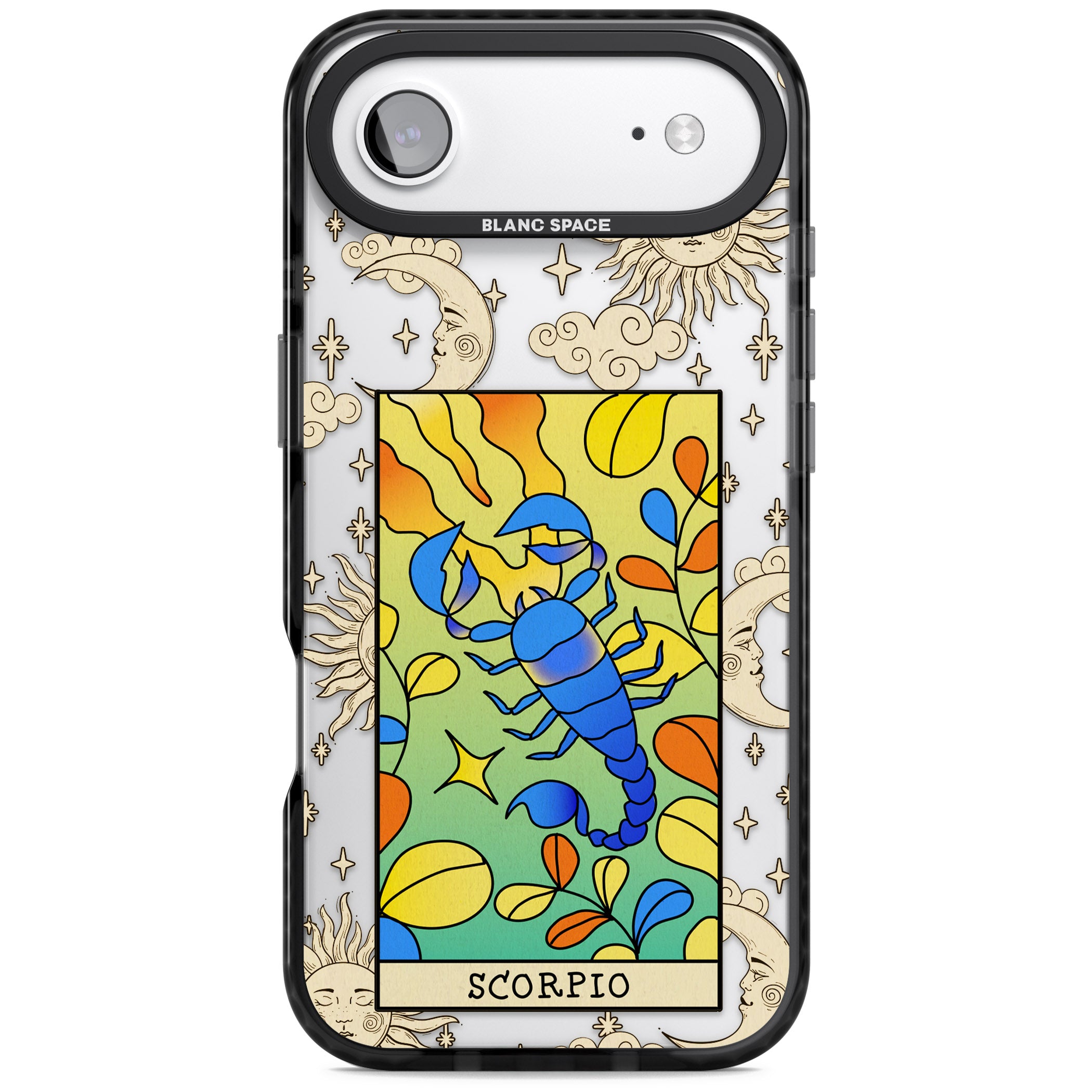 Celestial Zodiac Scorpio iPhone 17 Air Impact Black Phone Case