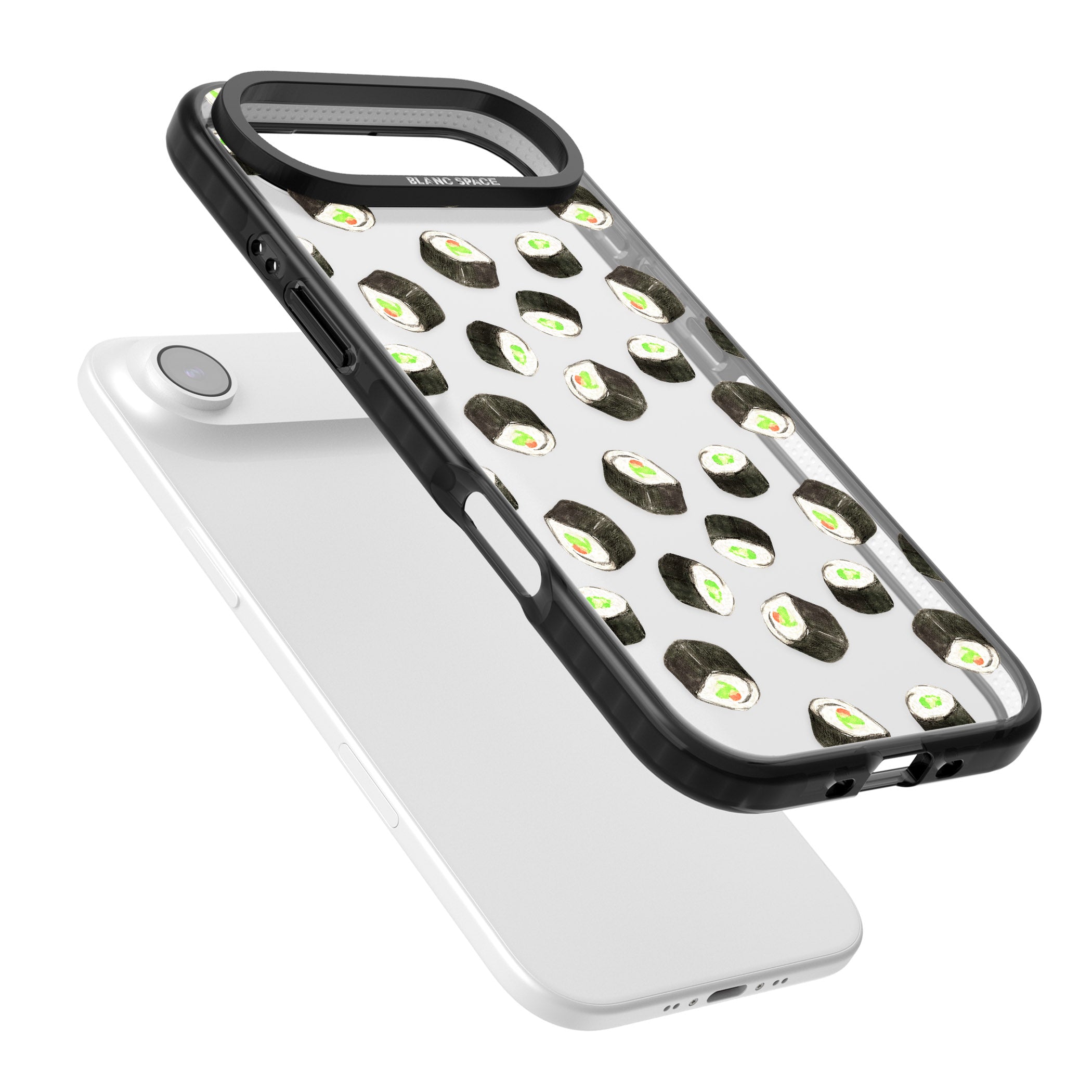Sushi Pattern iPhone 17 Air Impact Black Phone Case Colours