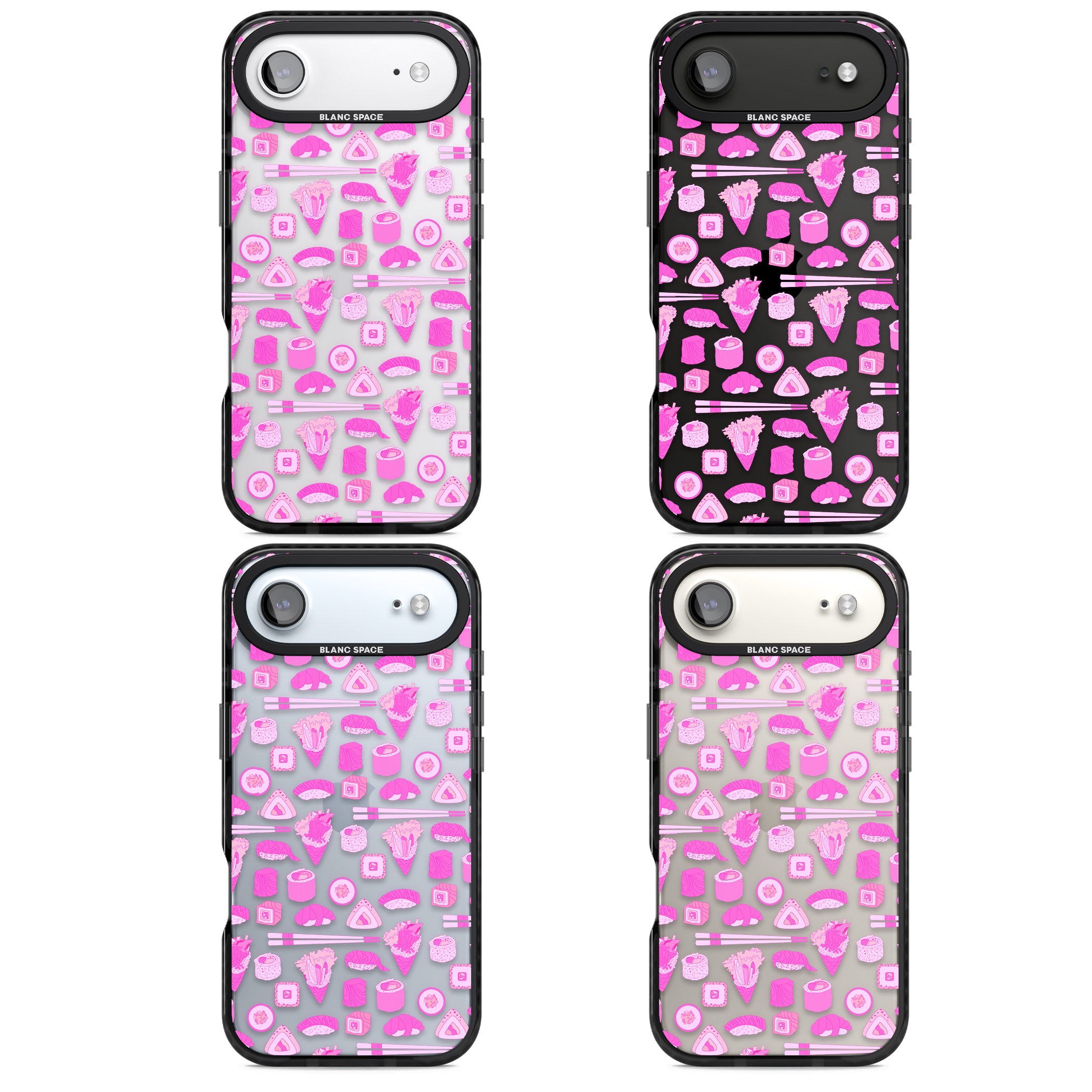 Pink Sushi Pop iPhone 17 Air Impact Black Phone Case APT Impact Protection