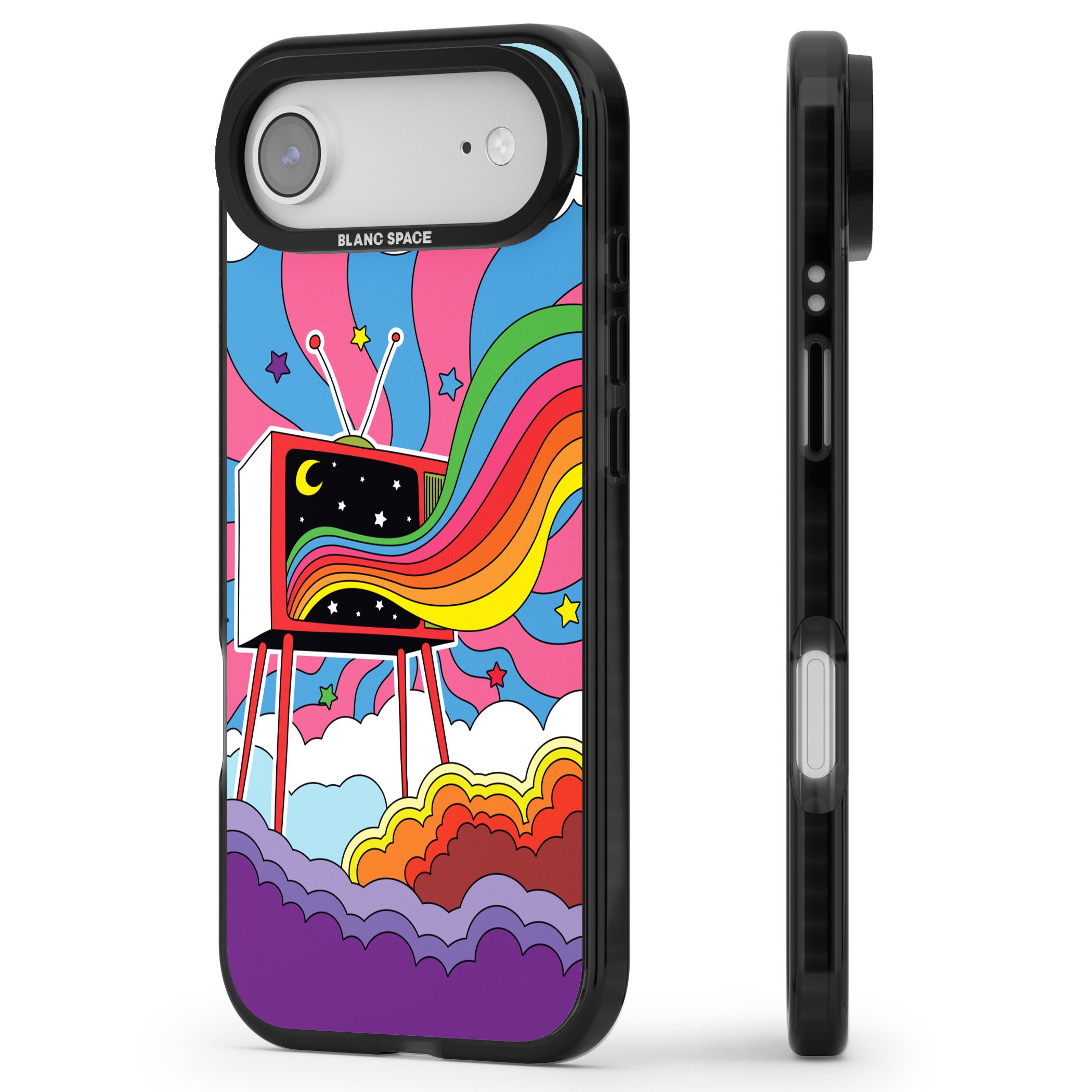 Tv Captivation iPhone 17 Air Impact Black Phone Case Side Profile