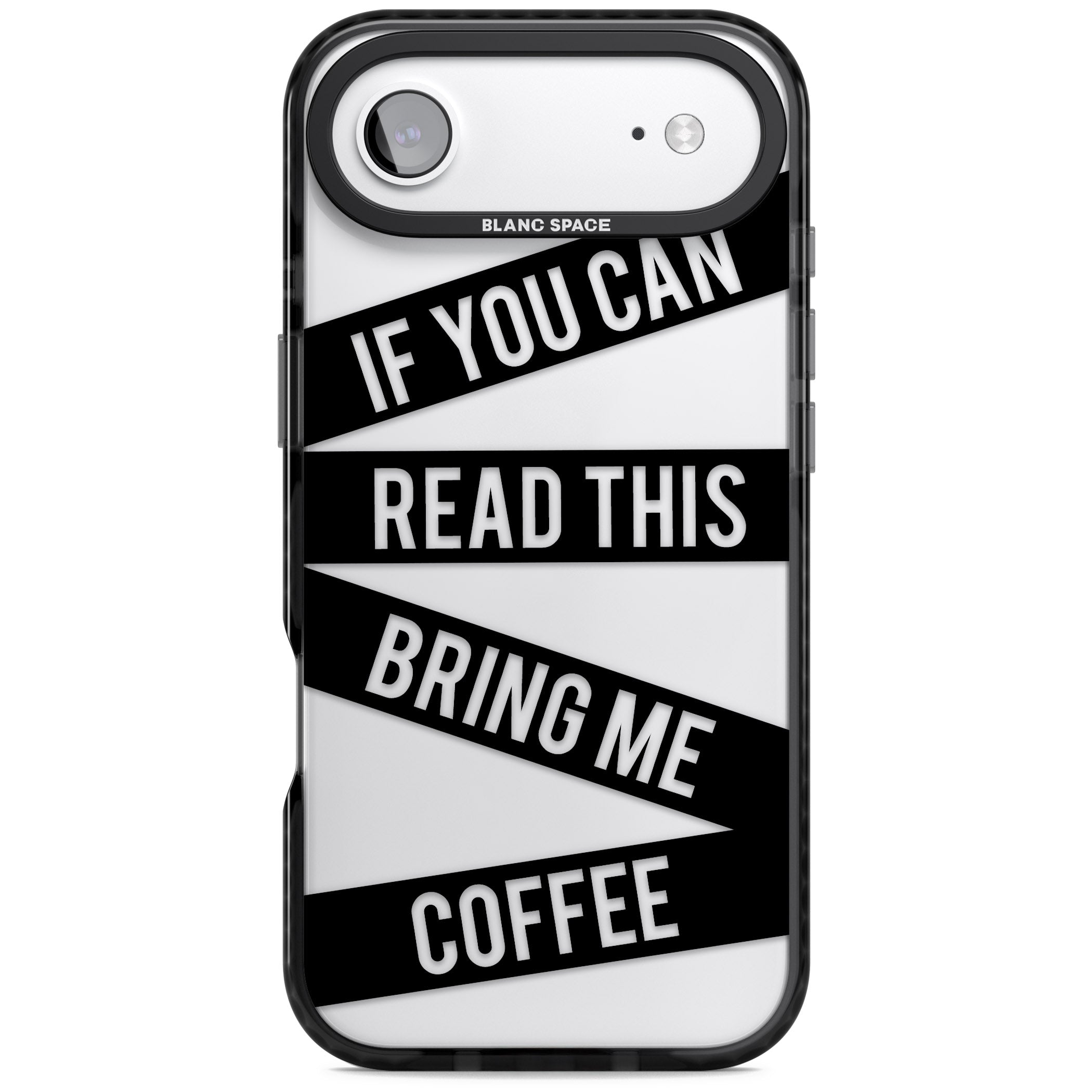 Bring Me Coffee iPhone 17 Air Impact Black Phone Case