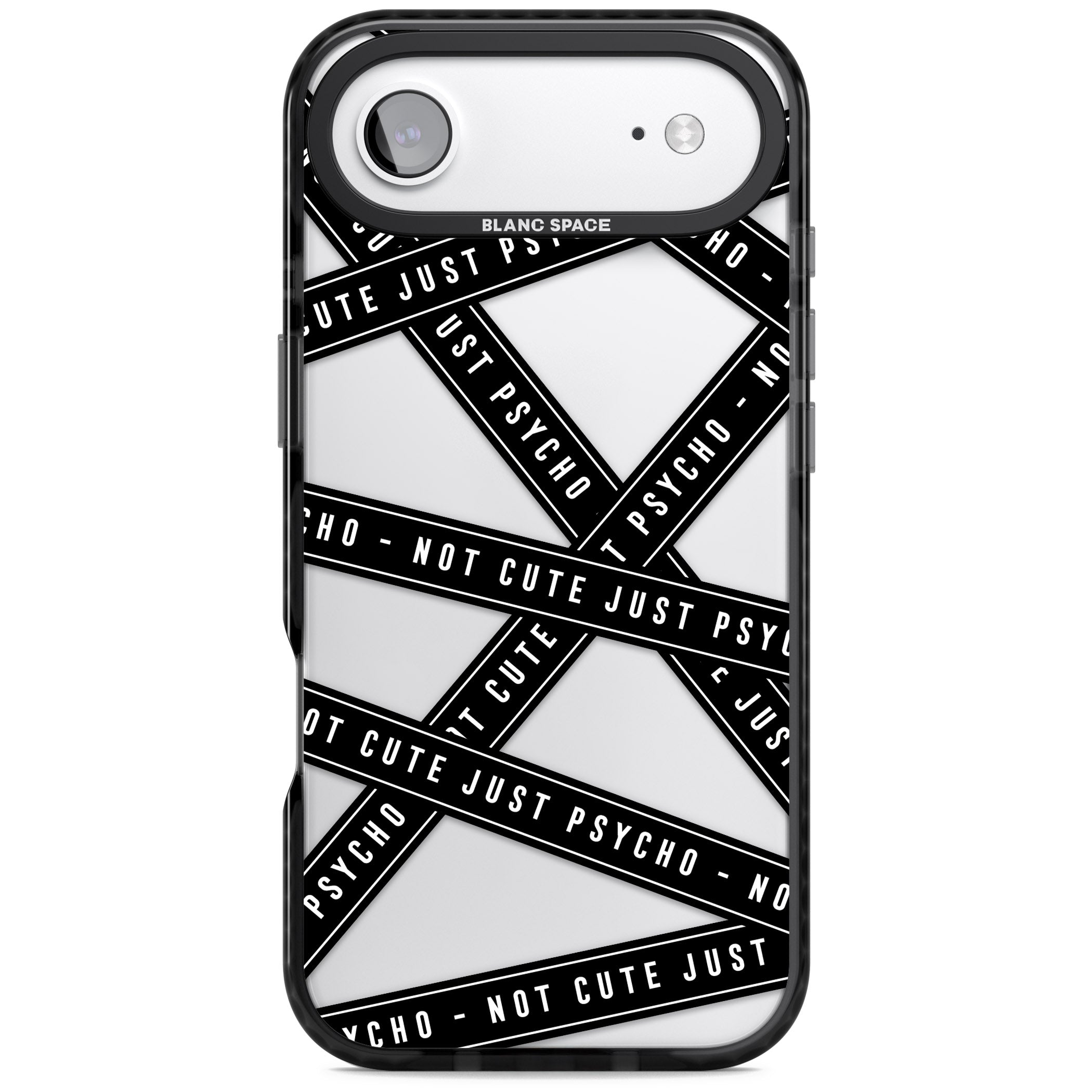 Not Cute Just Psycho iPhone 17 Air Impact Black Phone Case