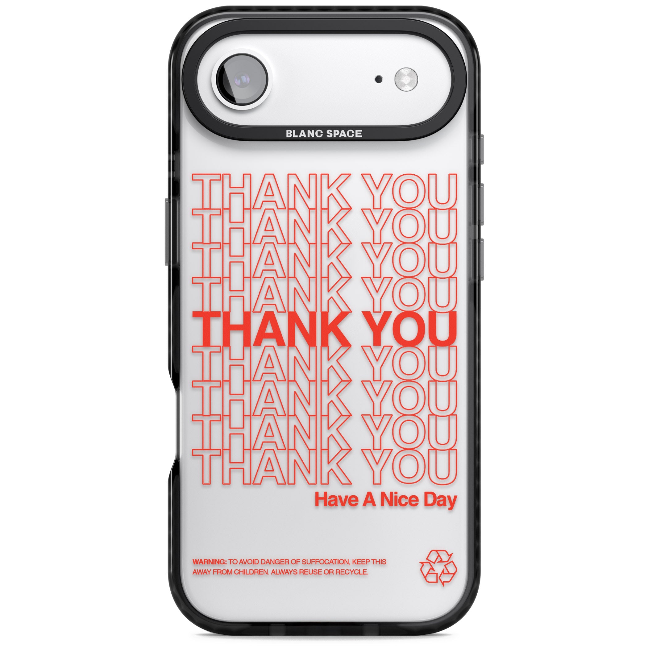 Thank You Have A Nice Day iPhone 17 Air Impact Black Phone Case