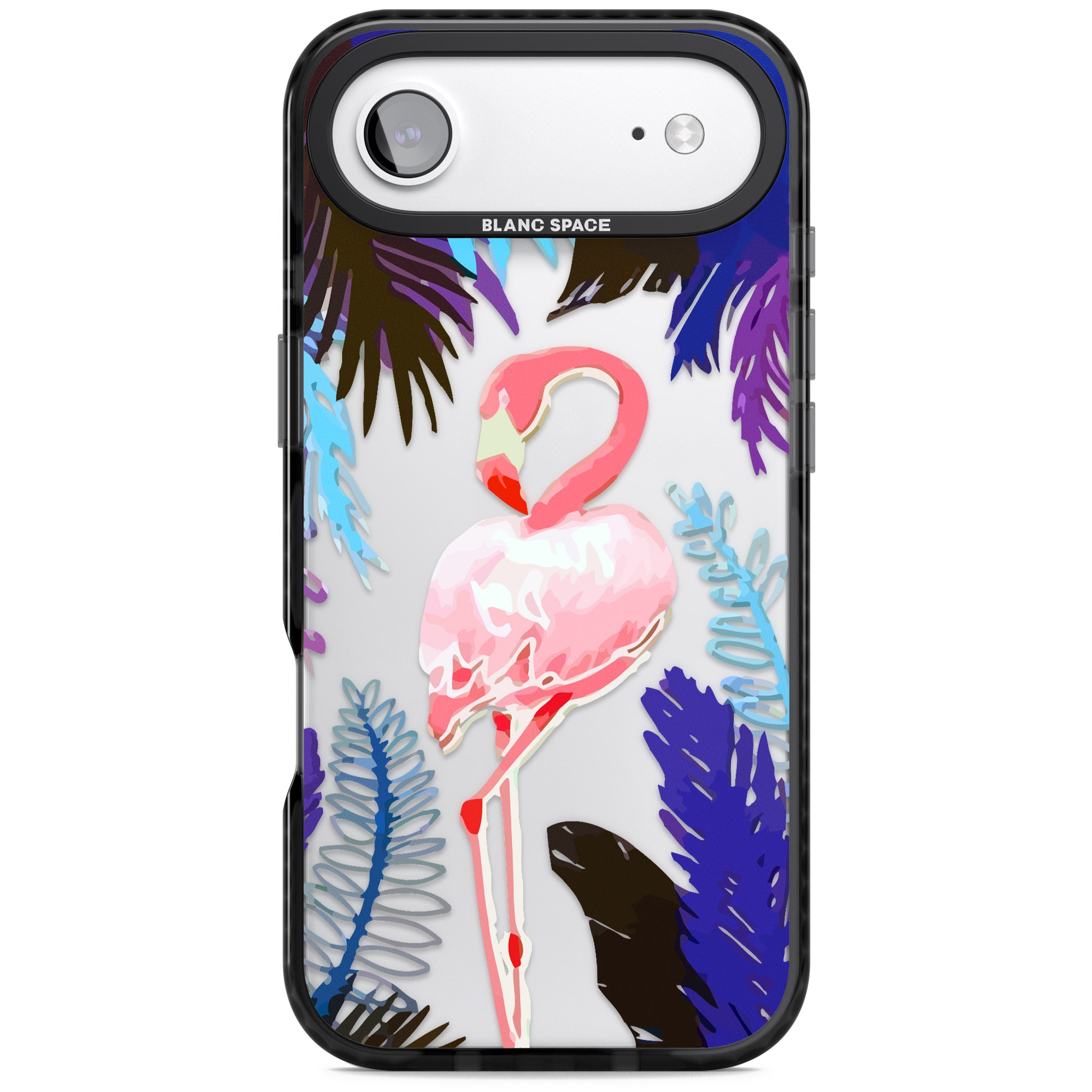 Tropical Flamingo iPhone 17 Air Impact Black Phone Case