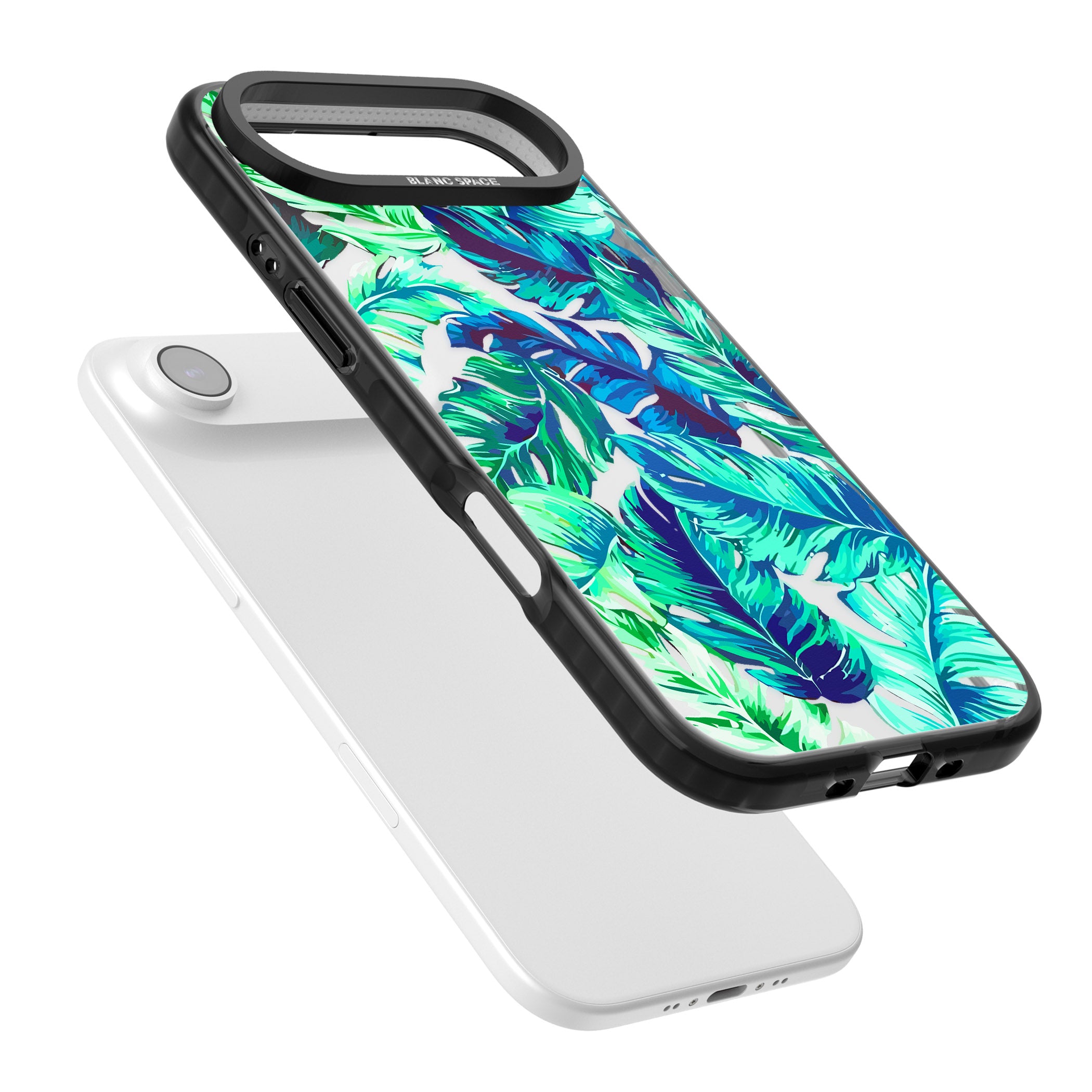 Tropical Palms iPhone 17 Air Impact Black Phone Case Colours