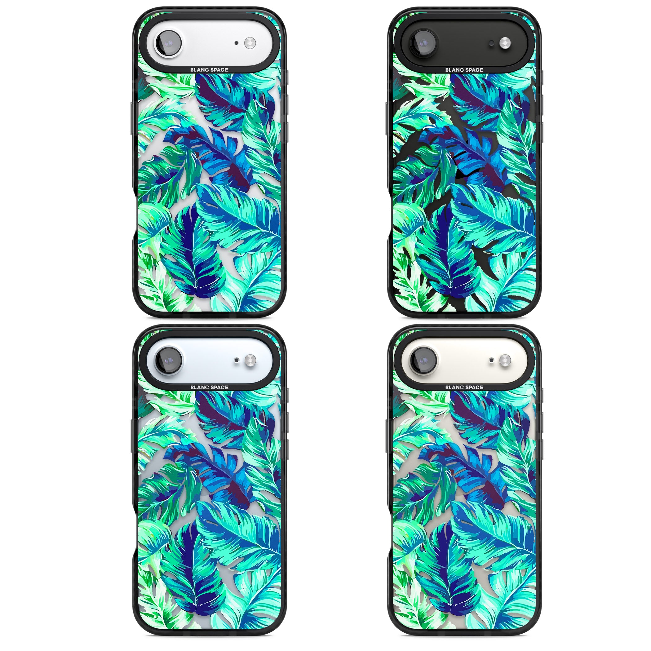 Tropical Palms iPhone 17 Air Impact Black Phone Case APT Impact Protection