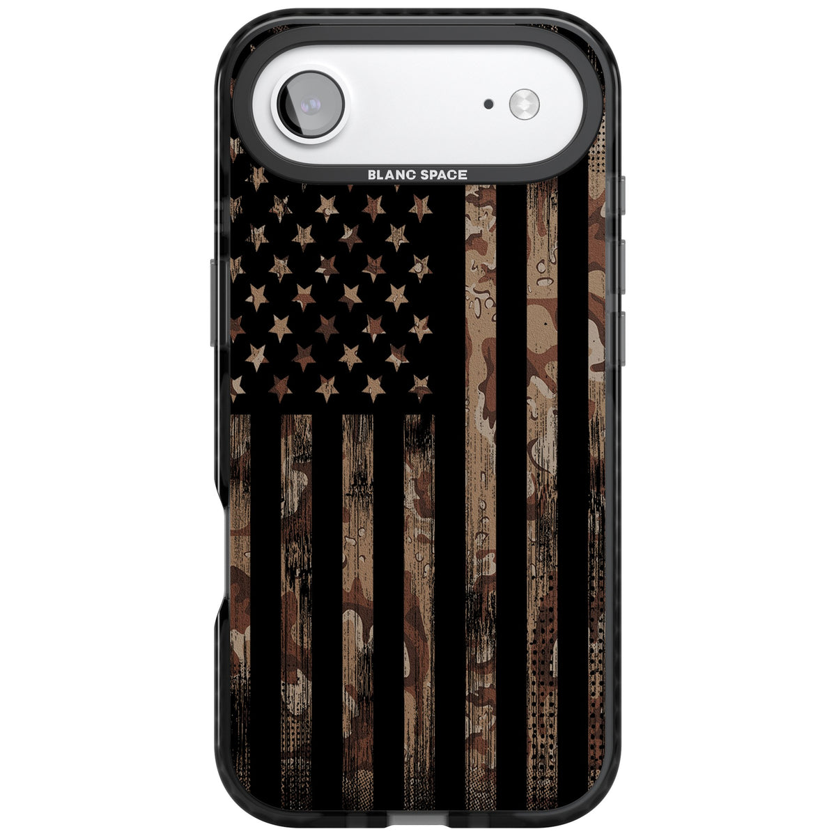American Flag Camo iPhone Air Impact Black Phone Case front