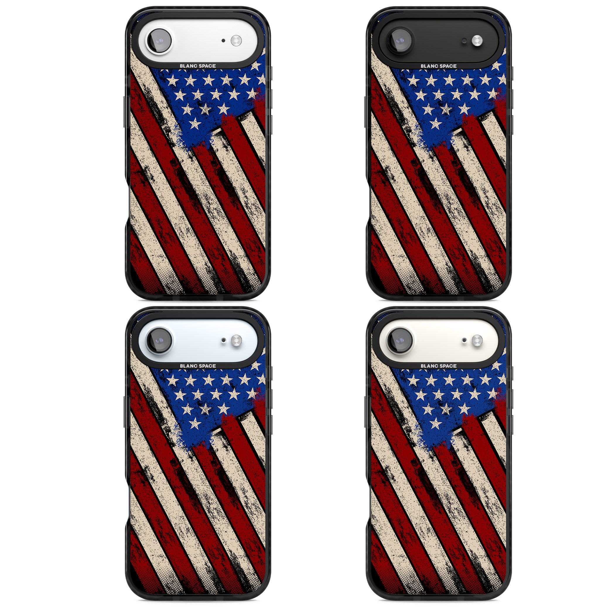 Distressed Us Flag iPhone 17 Air Impact Black Phone Case APT Impact Protection