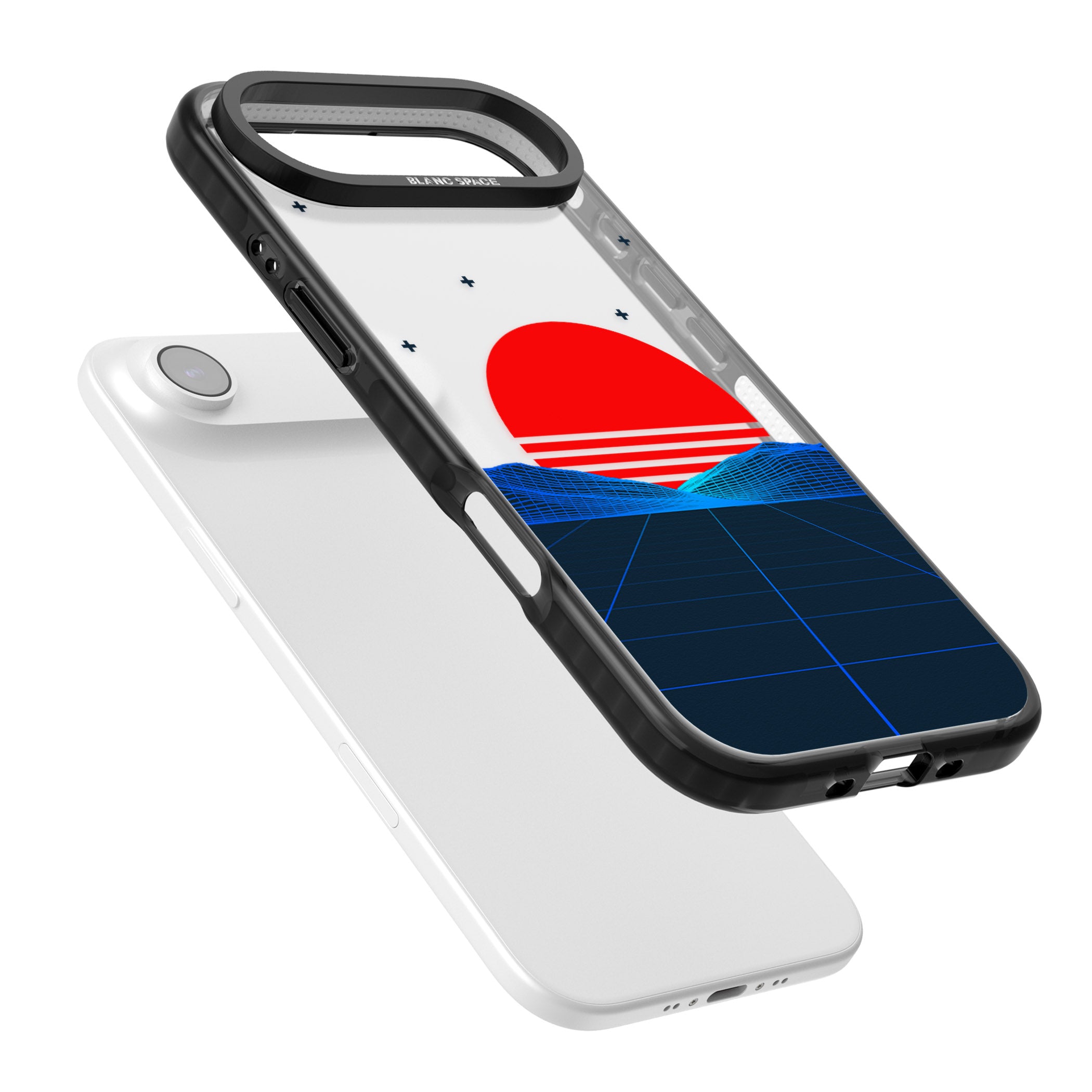 Japanese Sunset Vaporwave iPhone 17 Air Impact Black Phone Case Colours