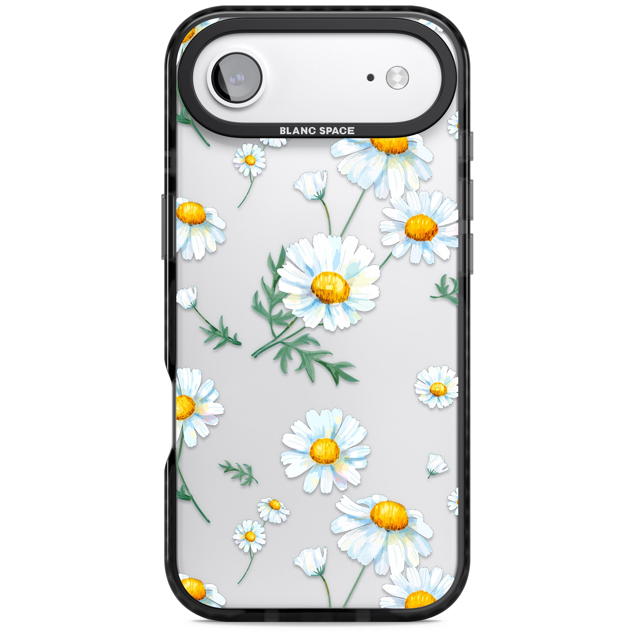 Vintage Painted Daisies iPhone 17 Air Impact Black Phone Case