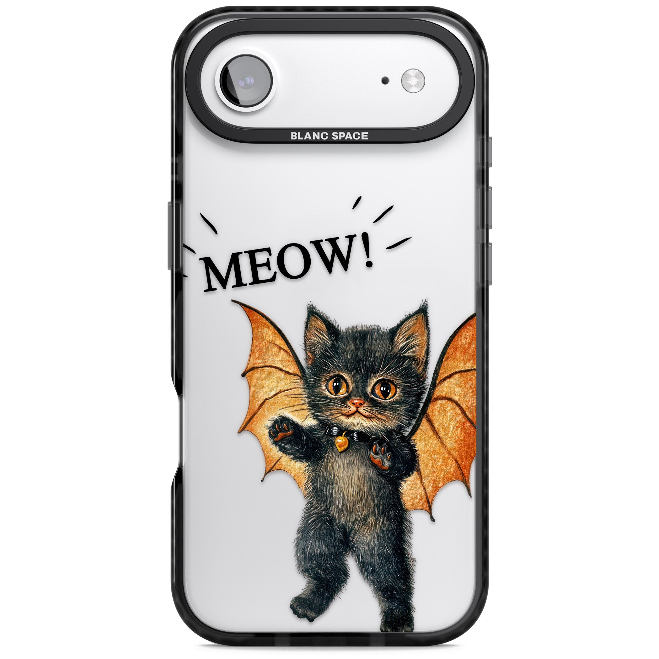 Meow iPhone 17 Air Impact Black Phone Case