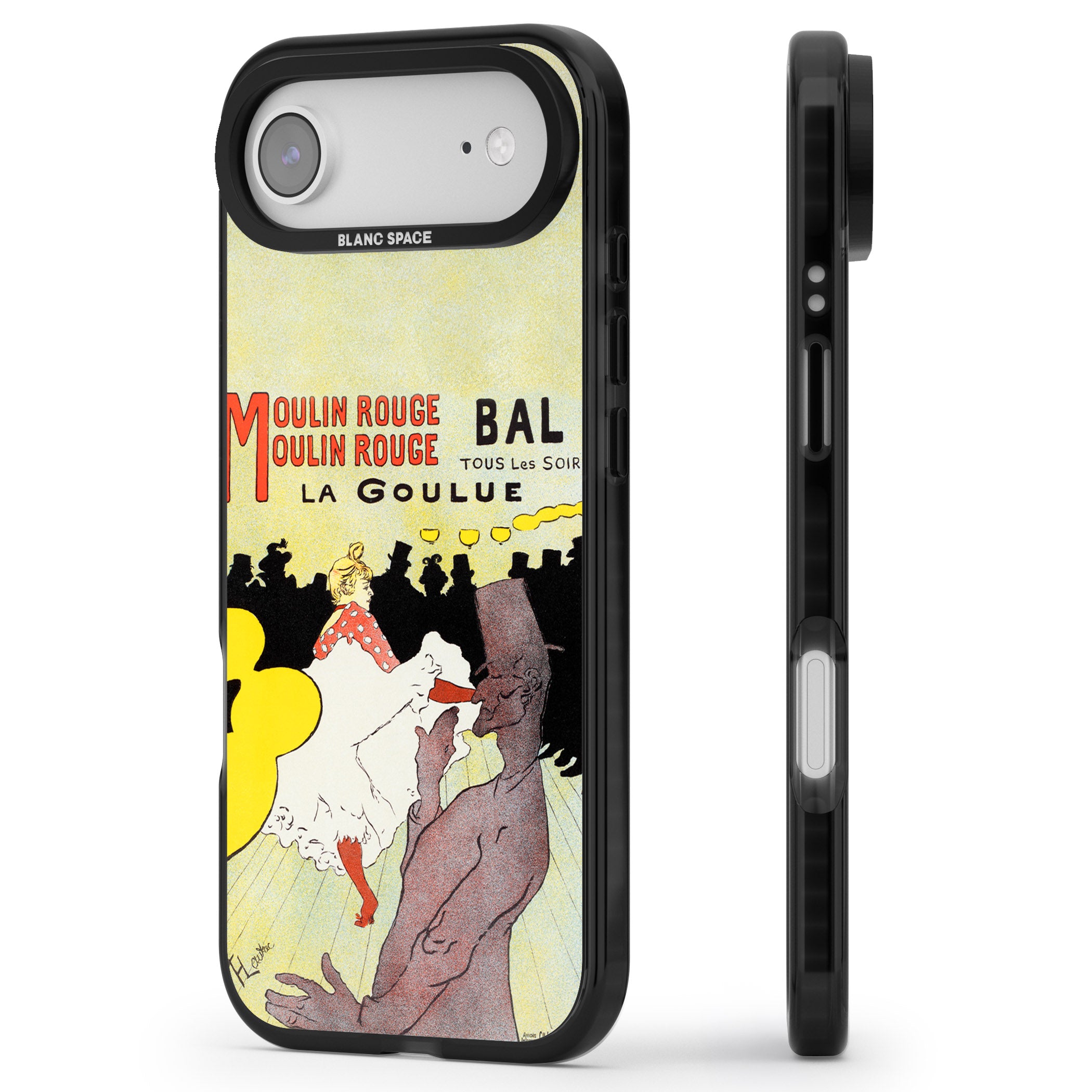 Moulin Rouge Poster iPhone 17 Air Impact Black Phone Case Side Profile