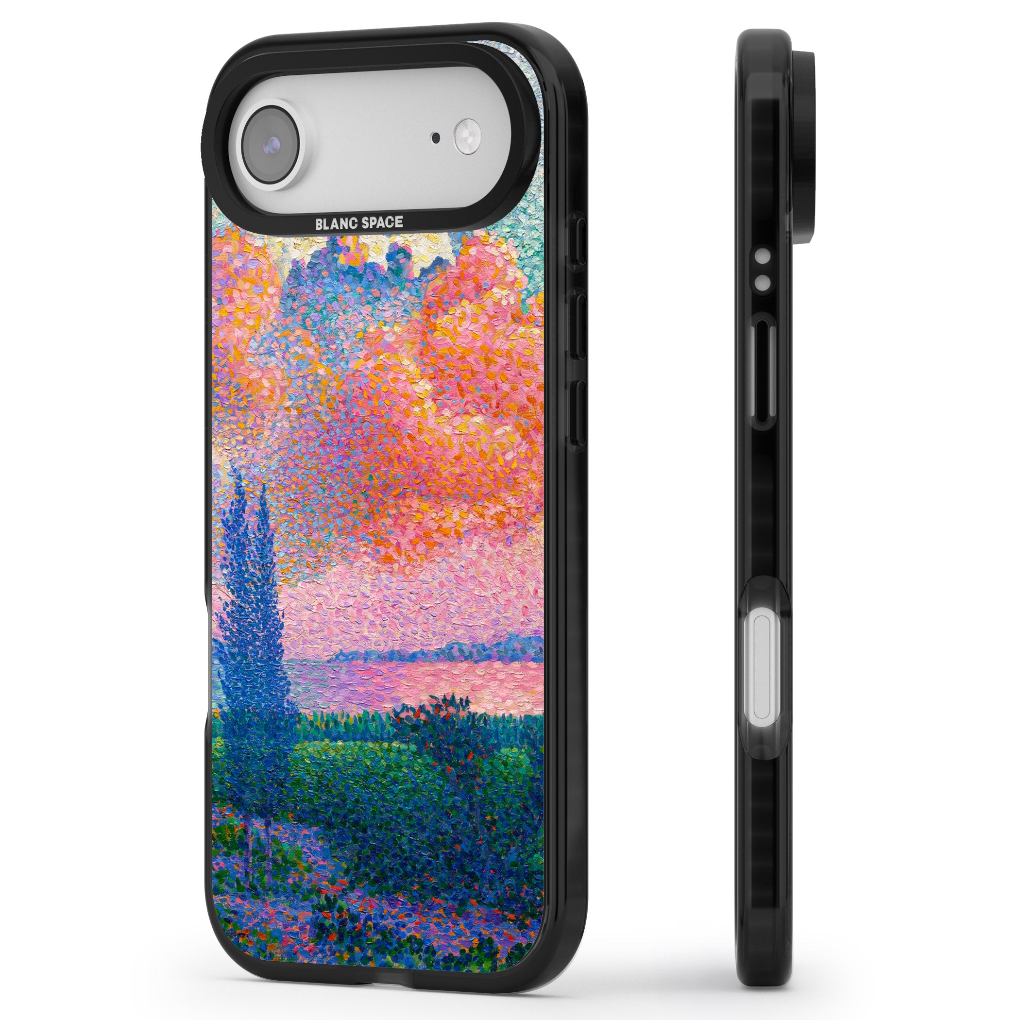 The Pink Cloud iPhone 17 Air Impact Black Phone Case Side Profile