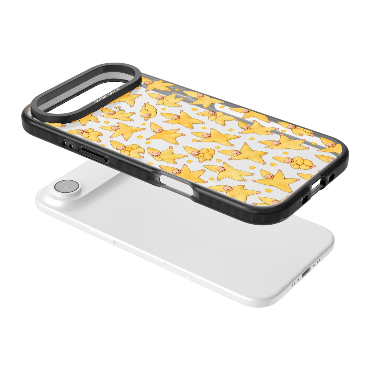 Dancing Star Babies iPhone Air Impact Black Phone Case angled