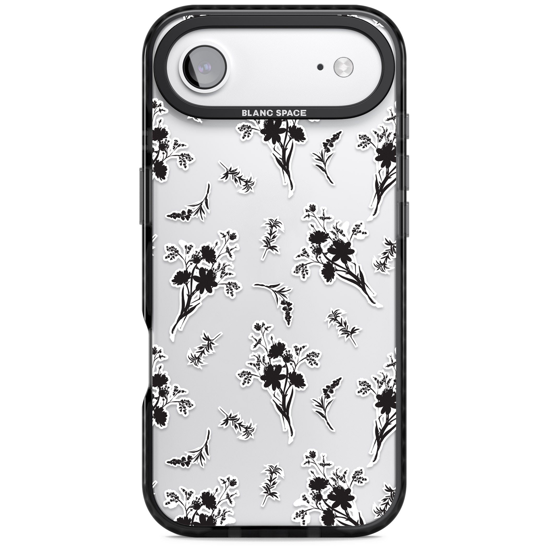 Black Sticker Wildflowers iPhone 17 Air Impact Black Phone Case