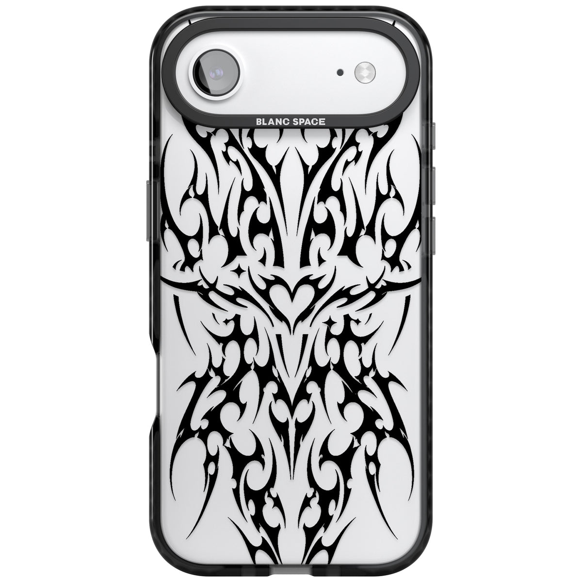 Neo Tribal Heart iPhone Air Impact Black Phone Case front