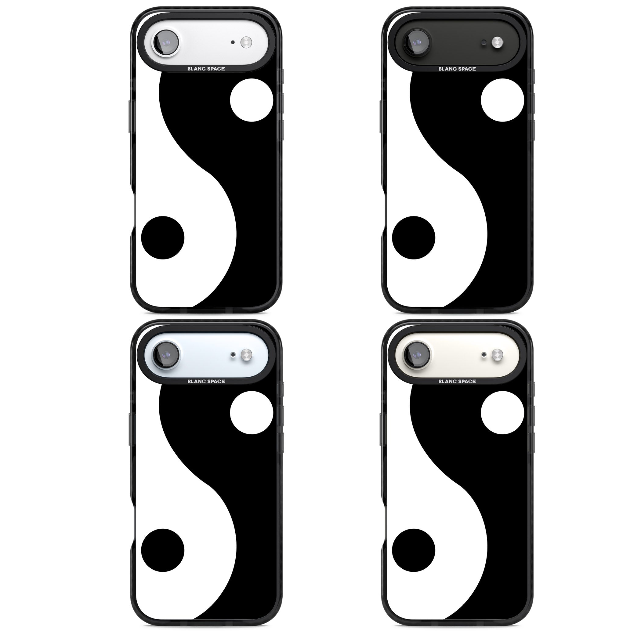 Large Yin Yang iPhone 17 Air Impact Black Phone Case APT Impact Protection