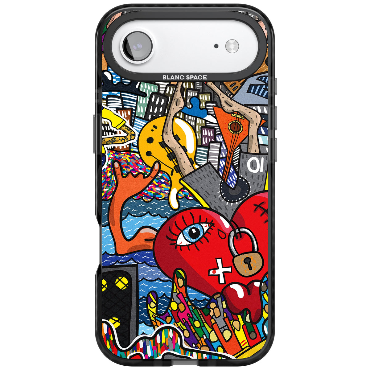 Crowd Tsunami iPhone Air Impact Black Phone Case front