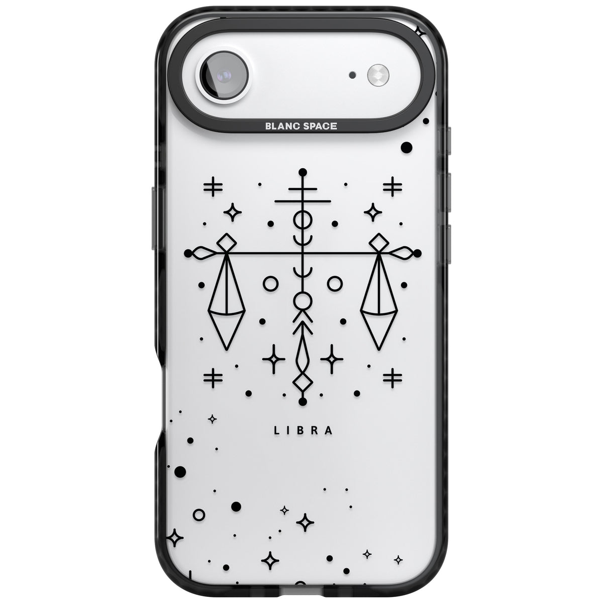 Libra Abstract Zodiac iPhone Air Impact Black Phone Case front