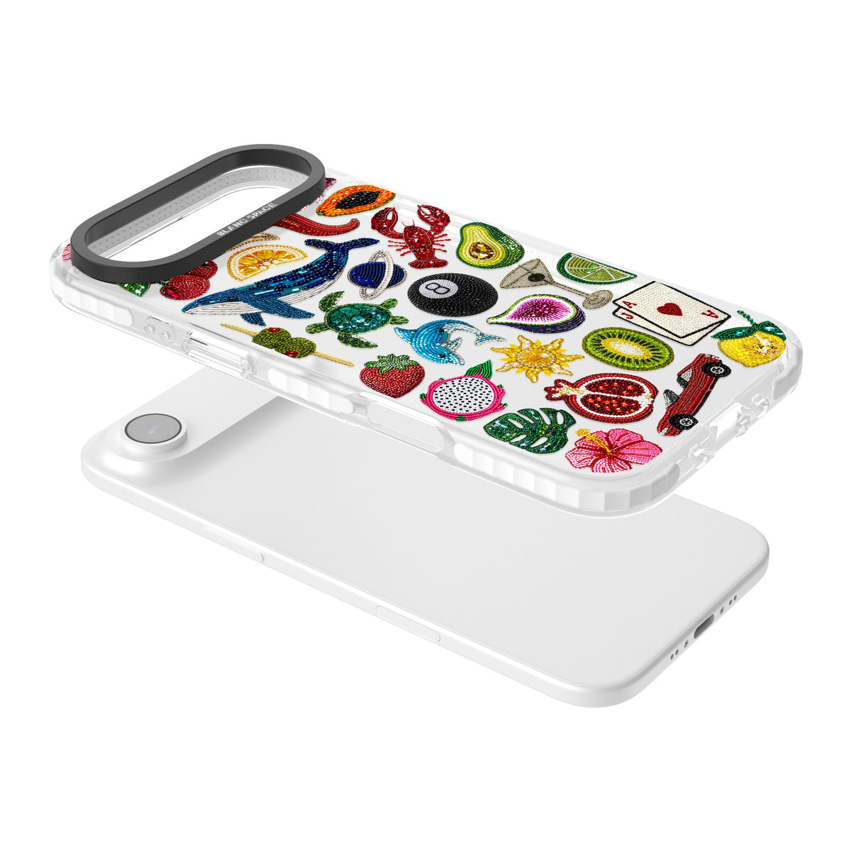 Beaded Mix iPhone Air Impact Clear Phone Case angled