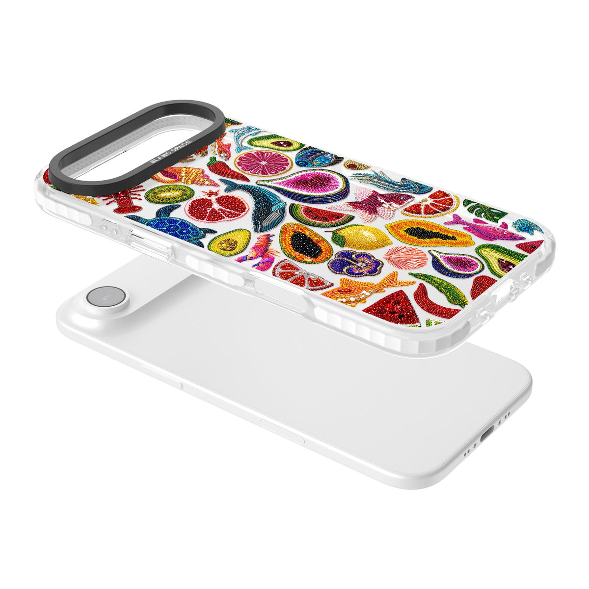 Beaded Tropic iPhone Air Impact Clear Phone Case angled