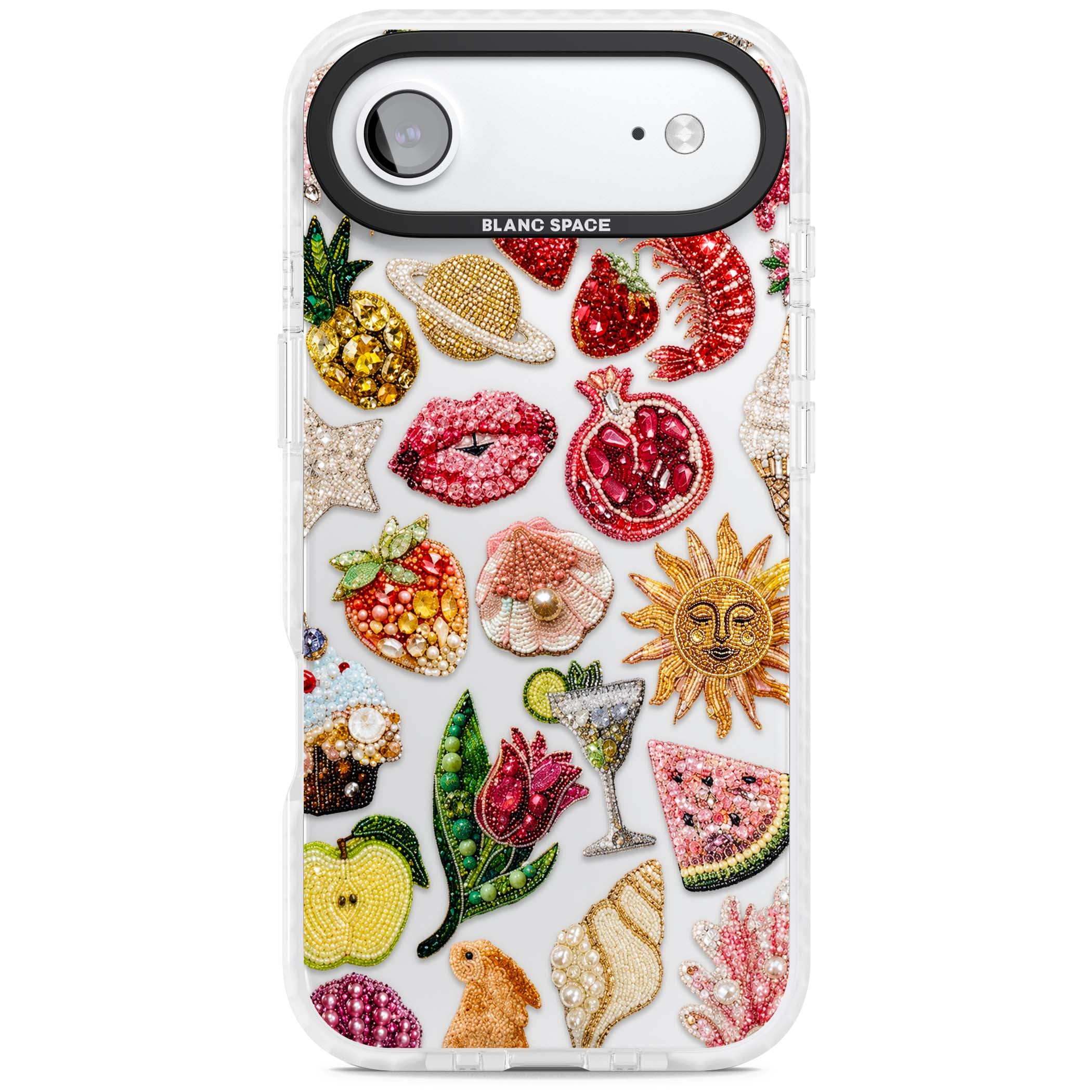 Beaded Riviera coquette iPhone case | Black Impact case for iPhone Air