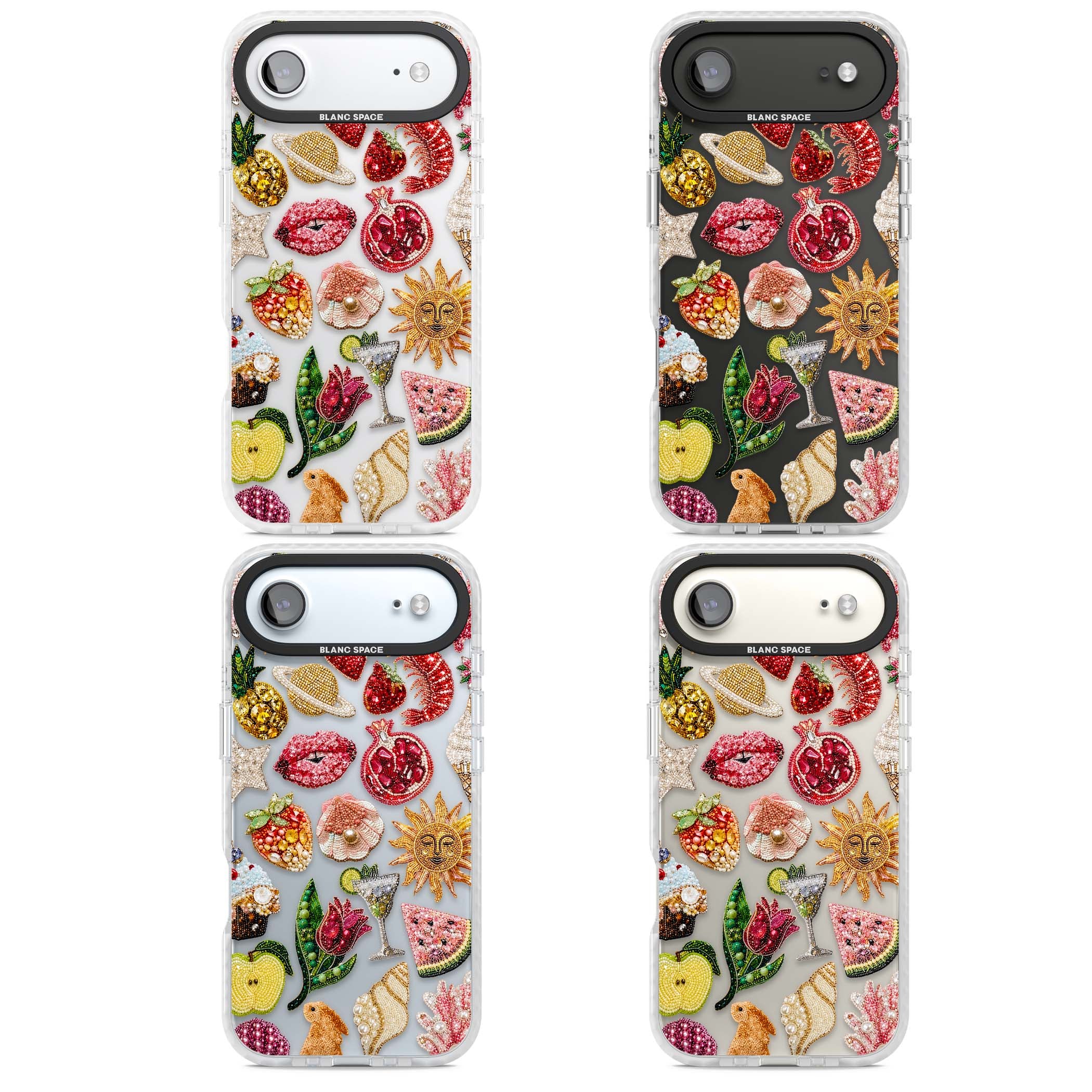 Beaded Riviera coquette iPhone case | Black Impact case for iPhone Air