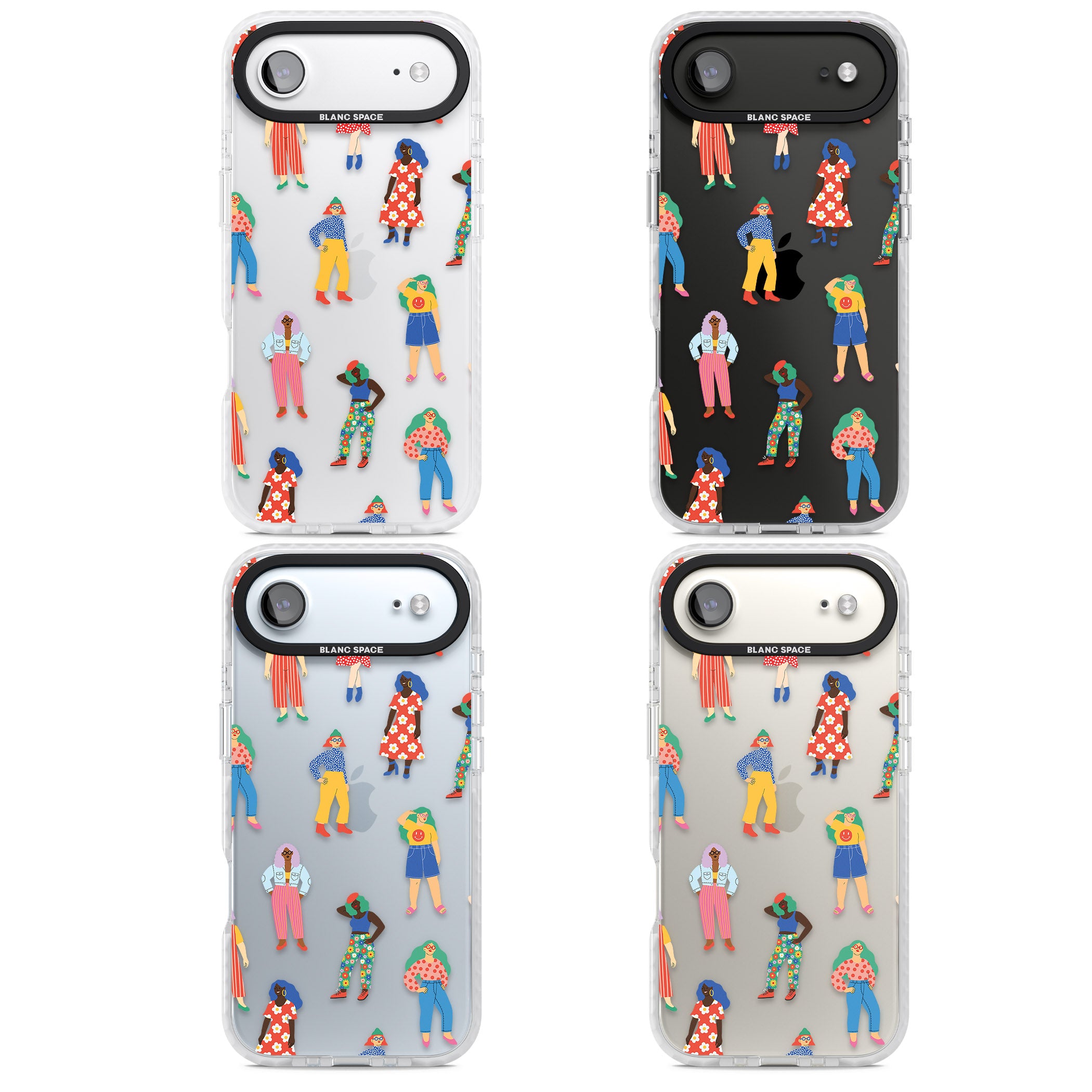 Girls Pattern iPhone 17 Air Impact Clear Phone Case APT Impact Protection