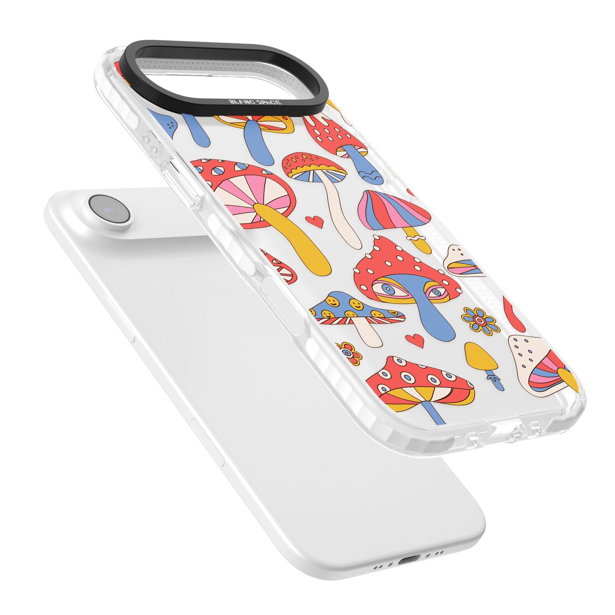 Vibrant Shrooms iPhone 17 Air Impact Clear Phone Case Colours